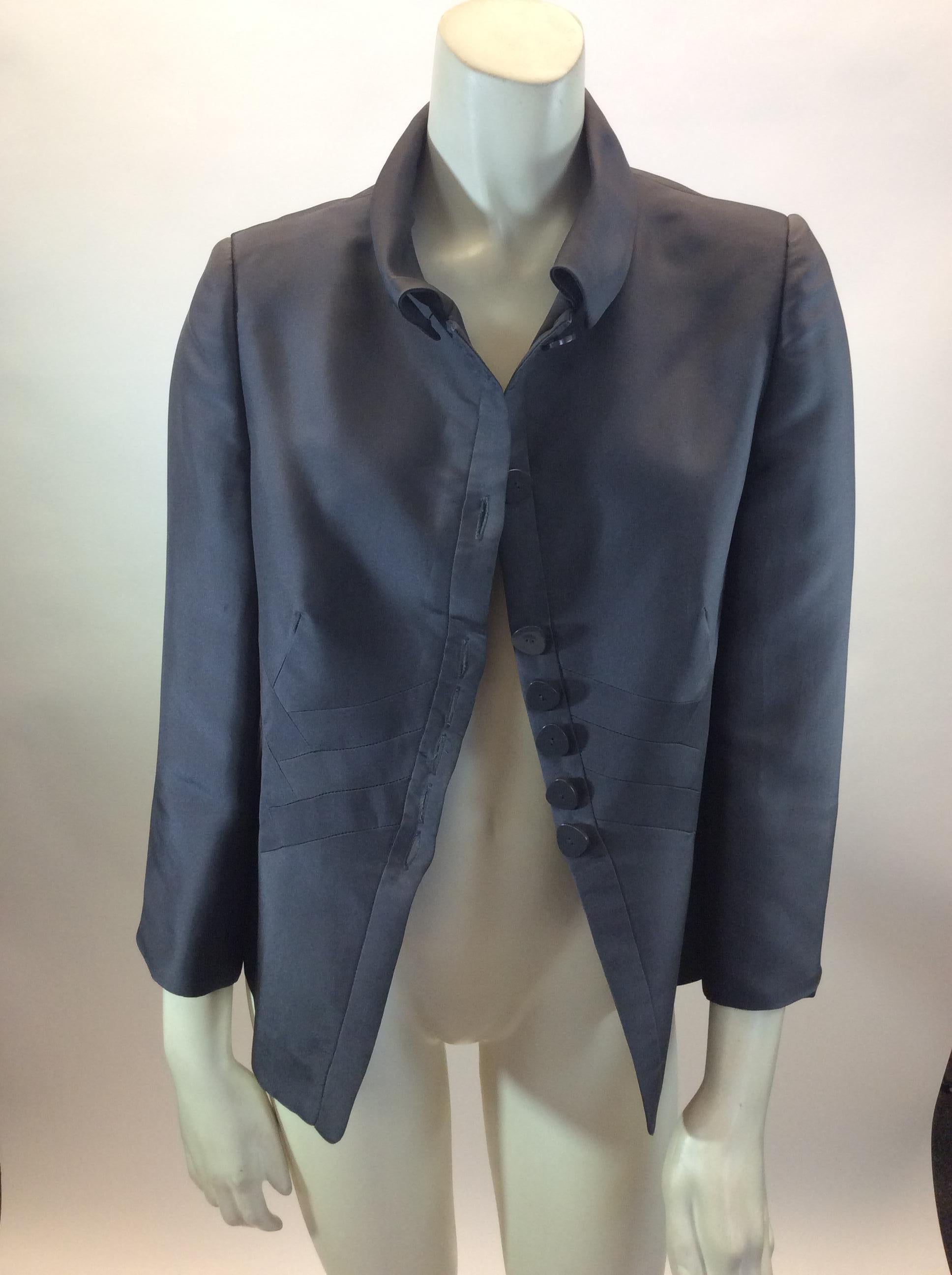 Women's Armani Collezioni Grey Silk Jacket For Sale