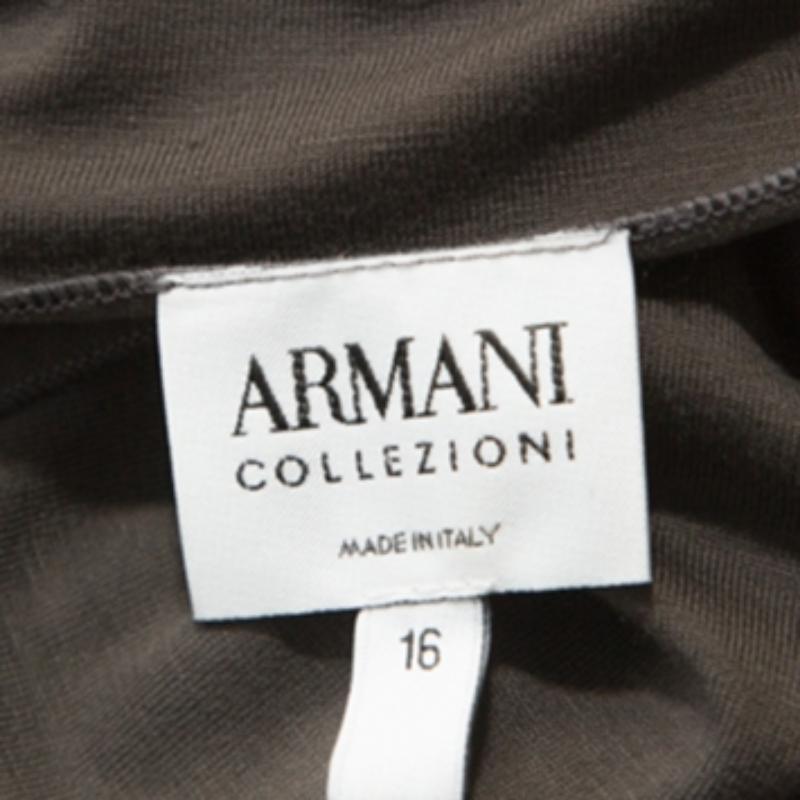 Donna Armani Collezioni Grey Stretch Knit Sleeveless Top L in vendita