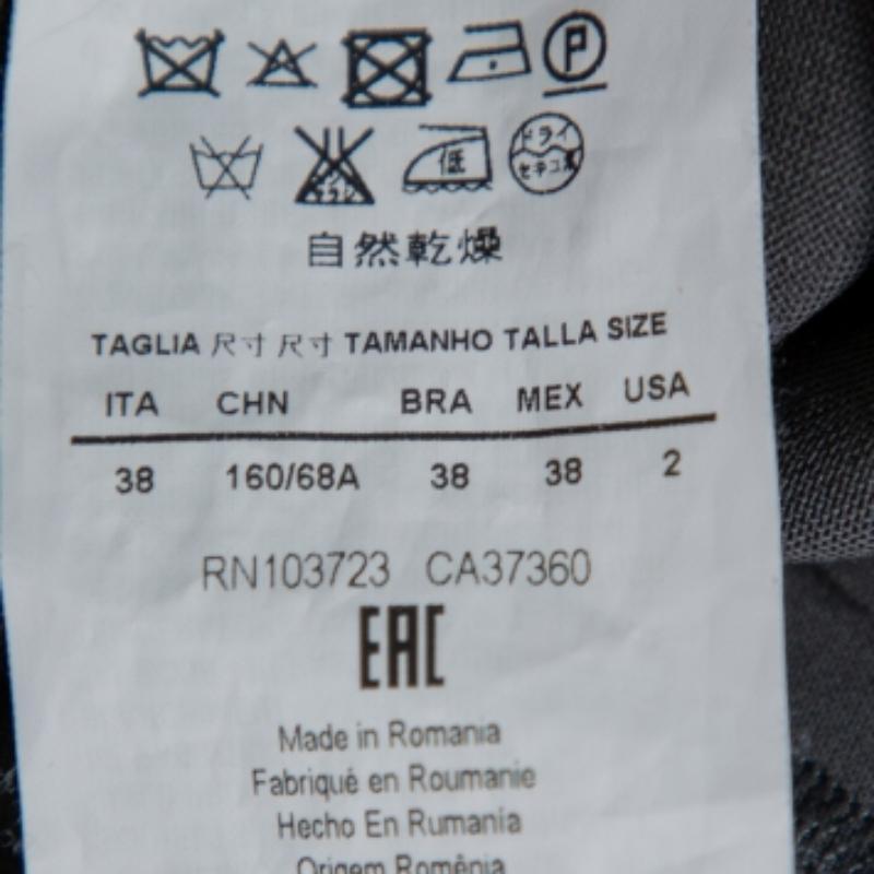 Armani Collezioni Grey Wool Classic Trousers S For Sale 1