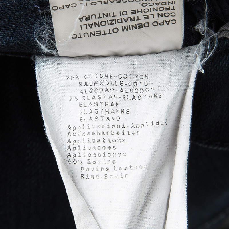Women's Armani Collezioni Indigo Dark Wash Faded Effect Denim Jeans L For Sale