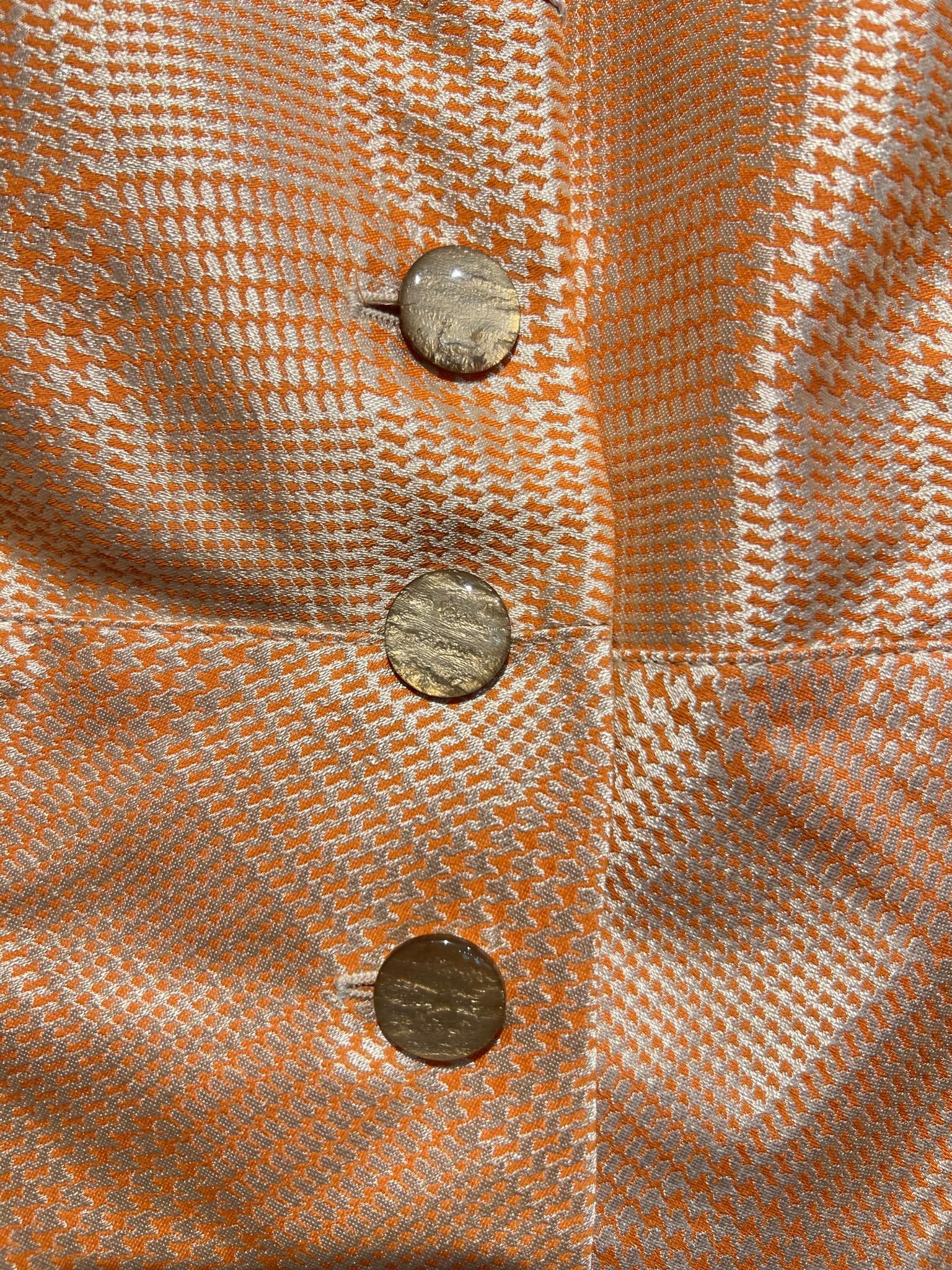 Brown Armani Collezioni Jacket Pearlized Buttons