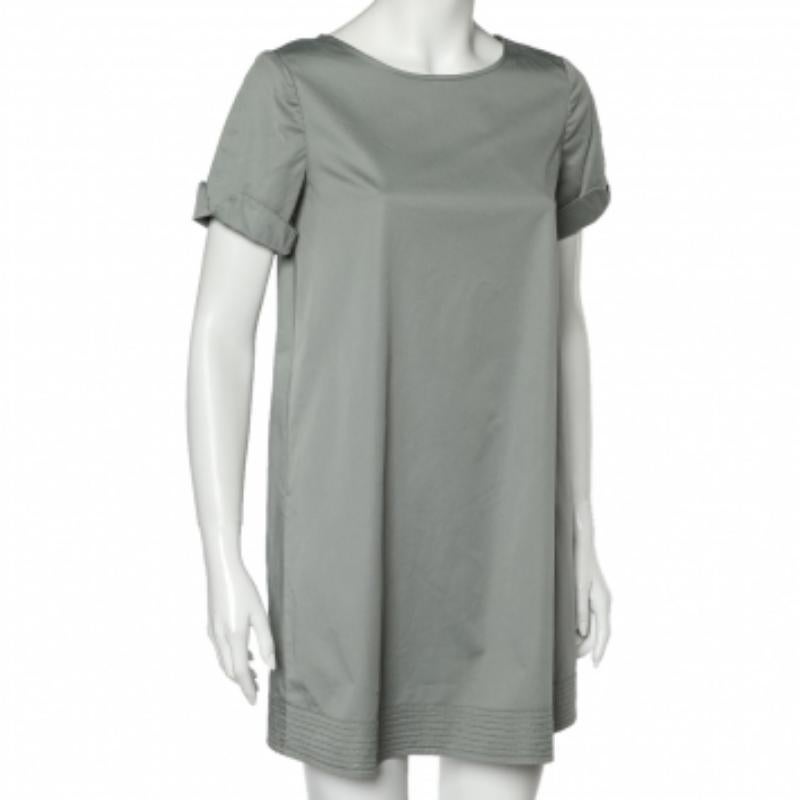 Grigio Armani Collezioni - Vestito a ruota in cotone verde chiaro - S in vendita