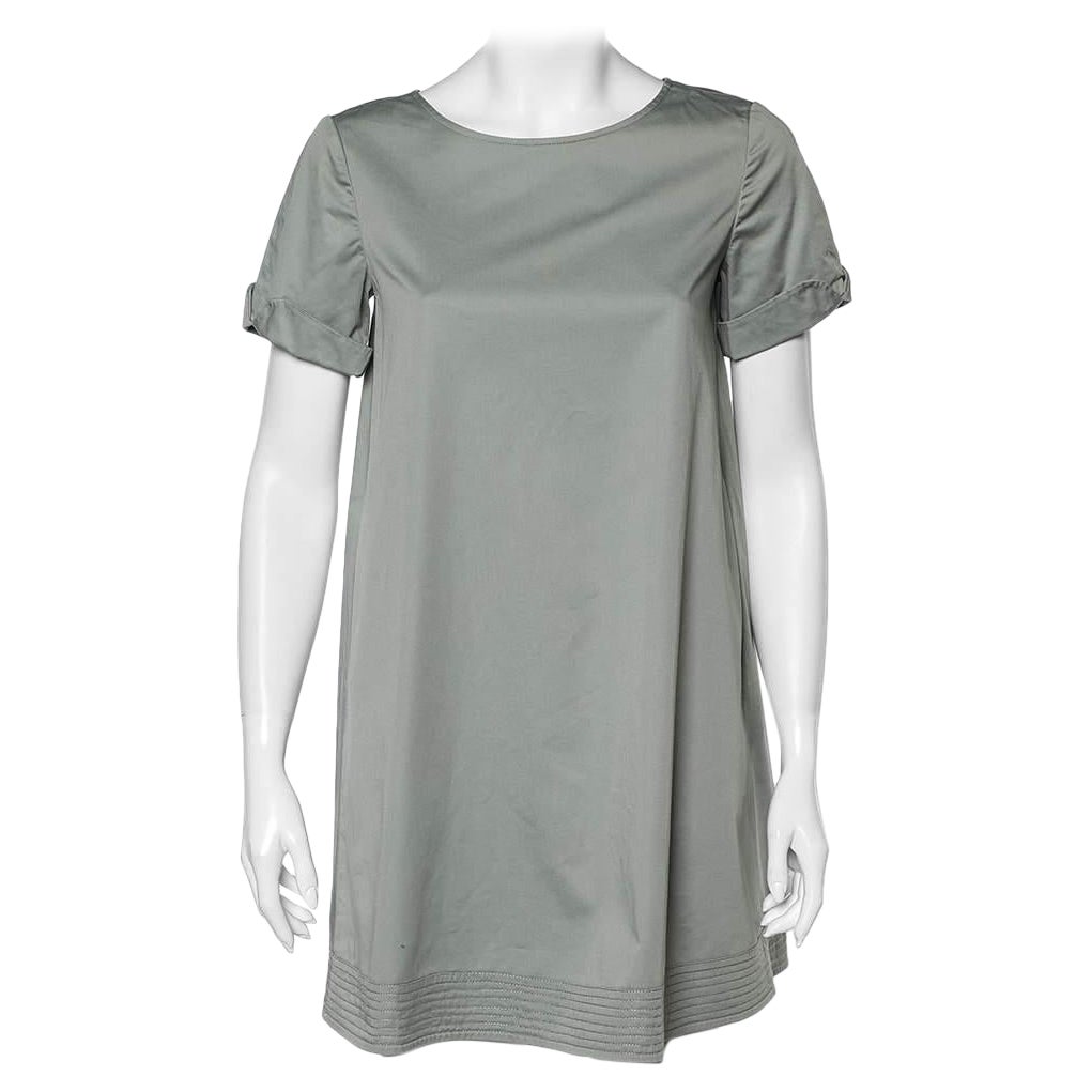 Armani Collezioni Light Green Cotton Shift Dress S