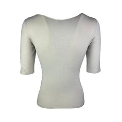 ARMANI COLLEZIONI – Light Grey Half-Sleeves Top with V-neckline  Size 2US 34EU