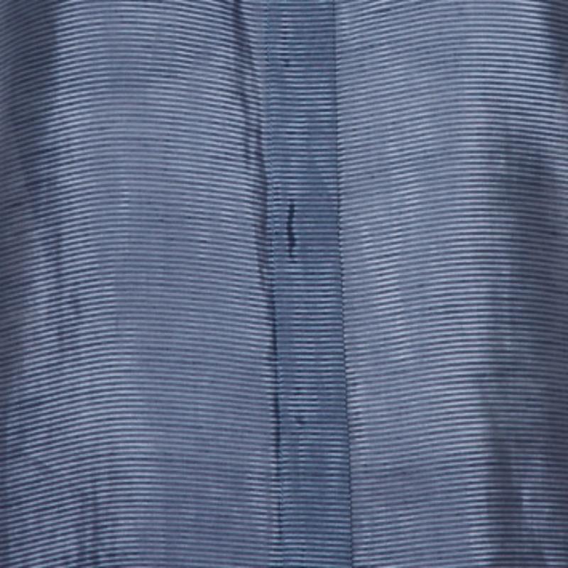 Armani Collezioni Navy Blue Striped Linen & Silk Sleeveless Long Shirt M For Sale 1