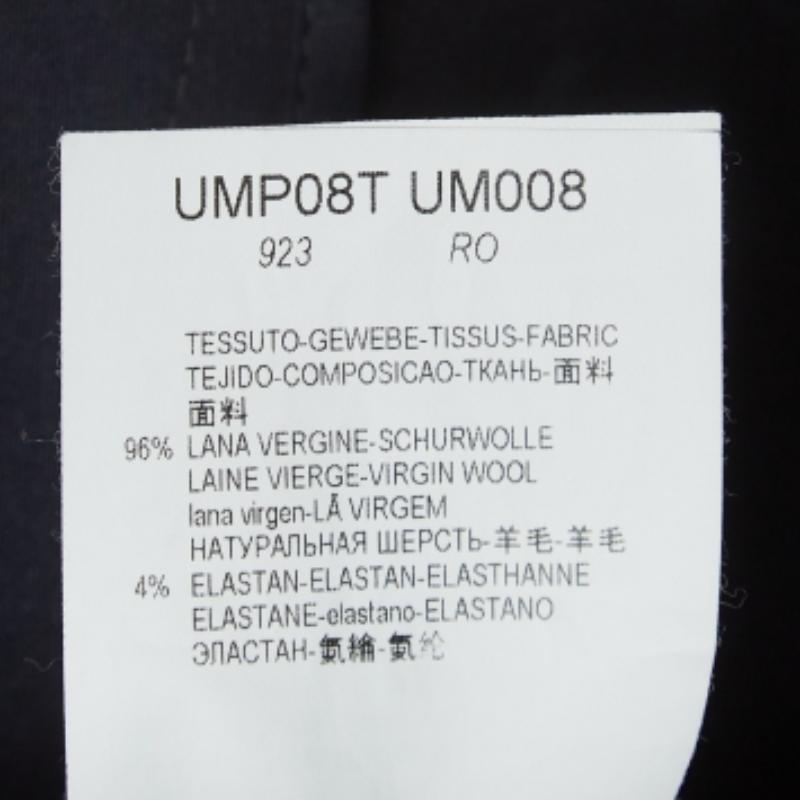 Armani Collezioni Pantalon large en laine bleu marine L Bon état - En vente à Dubai, Al Qouz 2