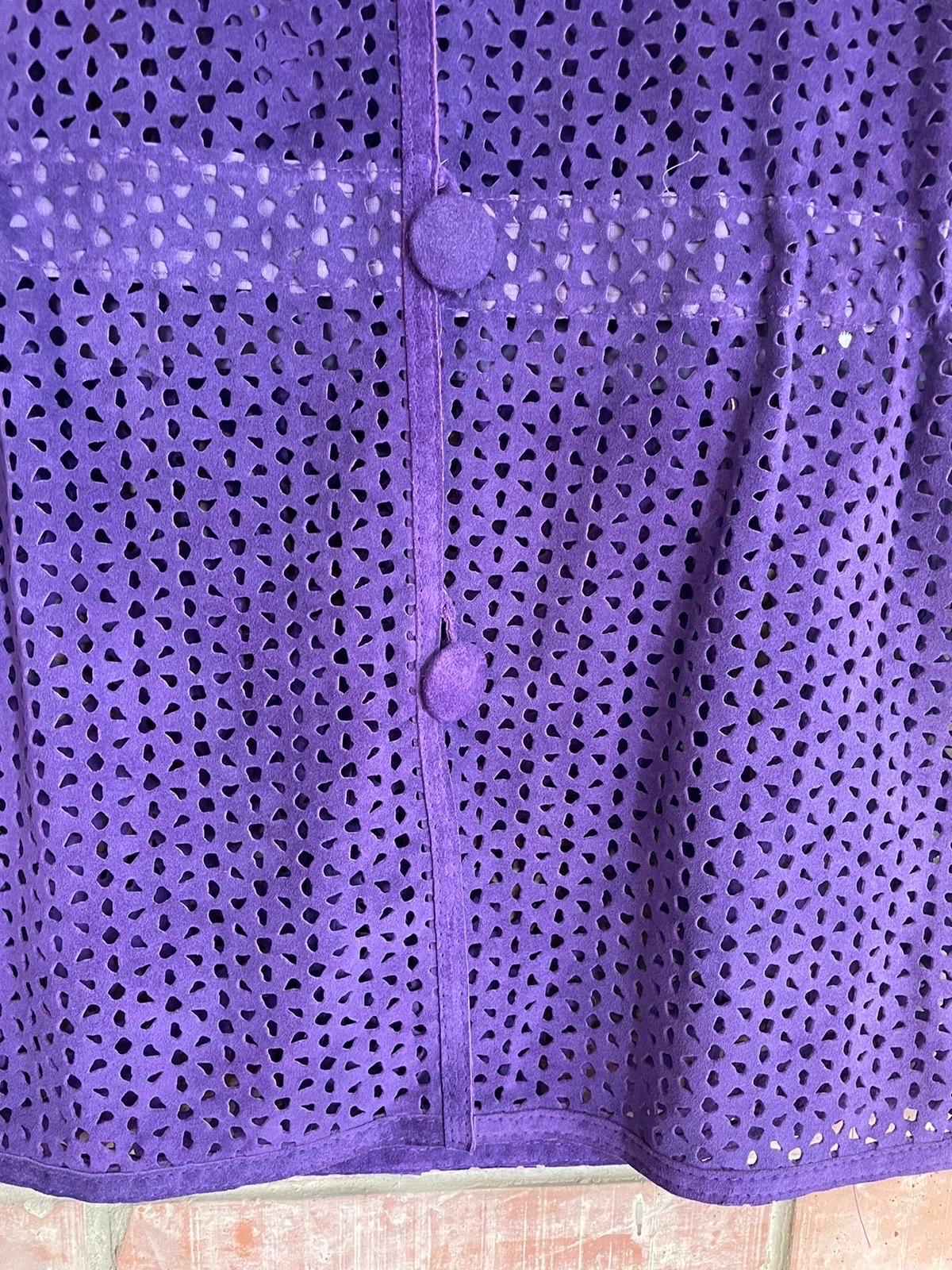 Purple Armani Collezioni purple suede waistcoat For Sale