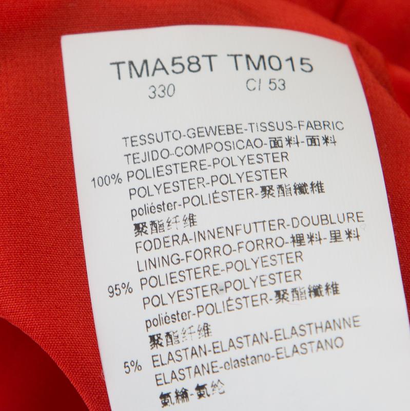 Armani Collezioni Red Ruched Sleeveless Maxi Dress L 2