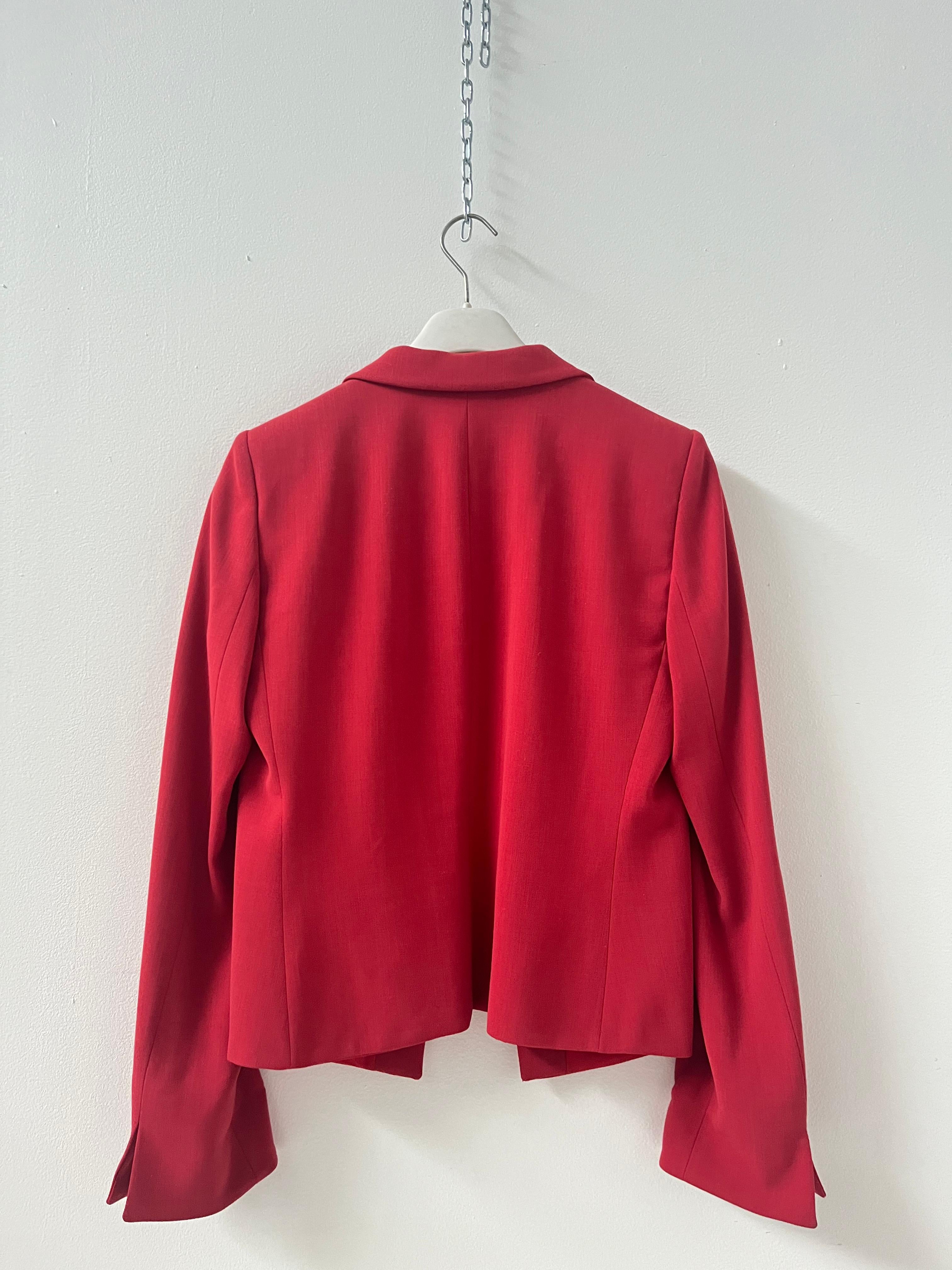 Armani Collezioni Red Semi-Wool Tailored Blazer - No import duty! in vendita 8