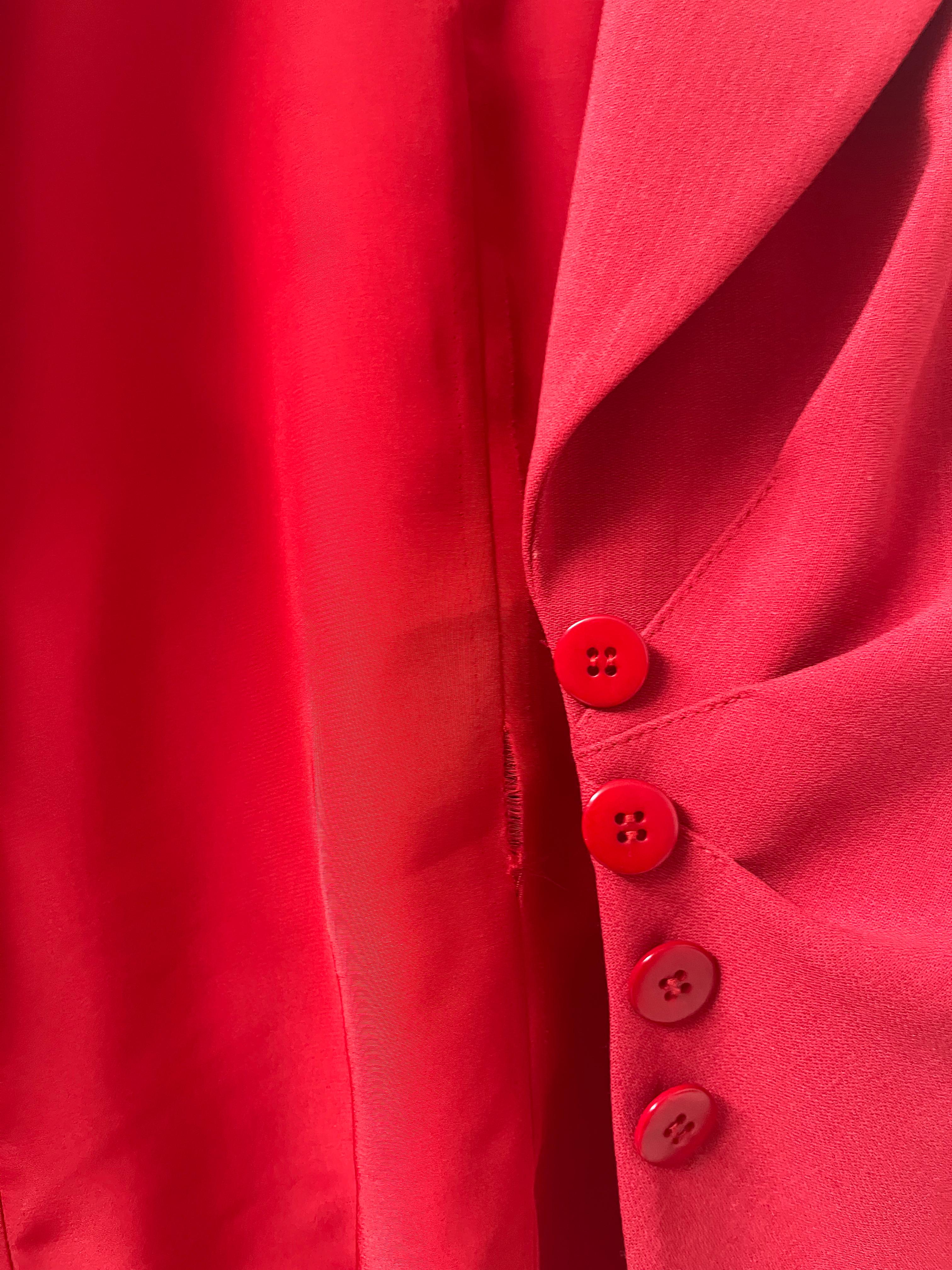 Armani Collezioni Red Semi-Wool Tailored Blazer - No import duty! in vendita 1