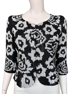 Chaqueta monocromática con lentejuelas de Armani Collezioni