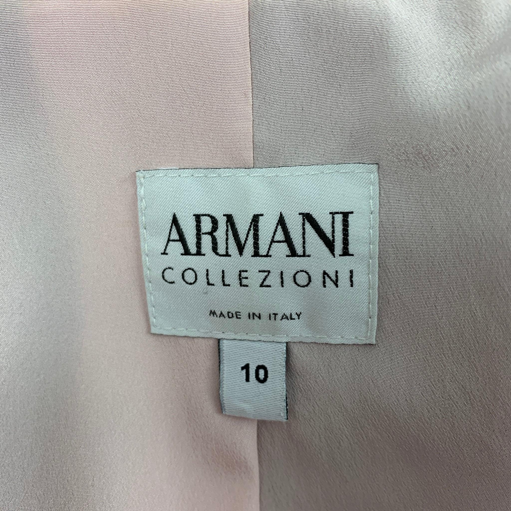 ARMANI COLLEZIONI Size 10 Multi-Color Cotton Blend Jacket 2