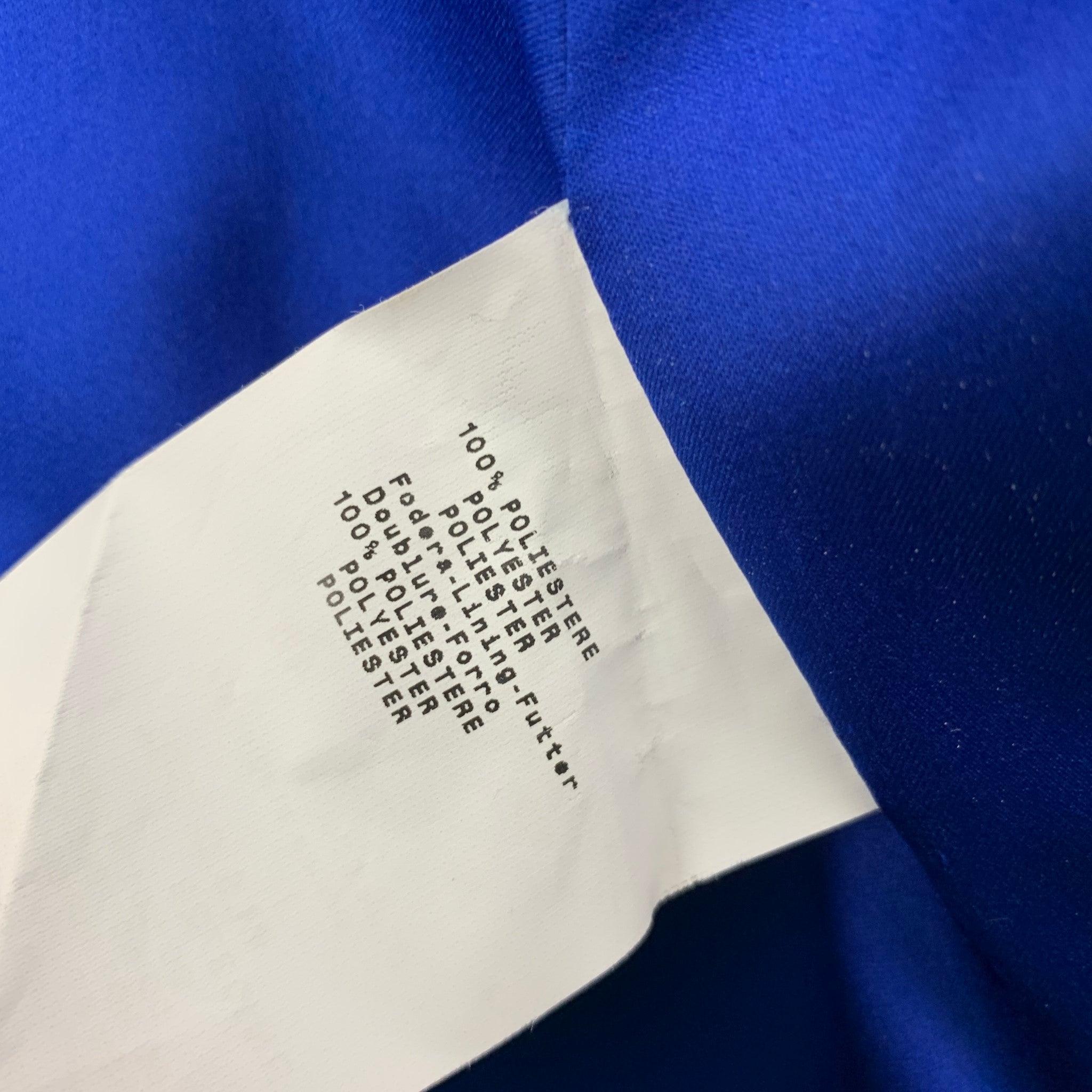 ARMANI COLLEZIONI Size 12 Black Blue Polyester Dots Jacket Blazer For Sale 1