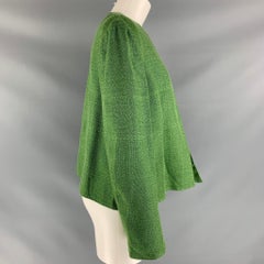 ARMANI COLLEZIONI Size 12 Green Viscose & Polyester Jacket (Indoor) / Blazer