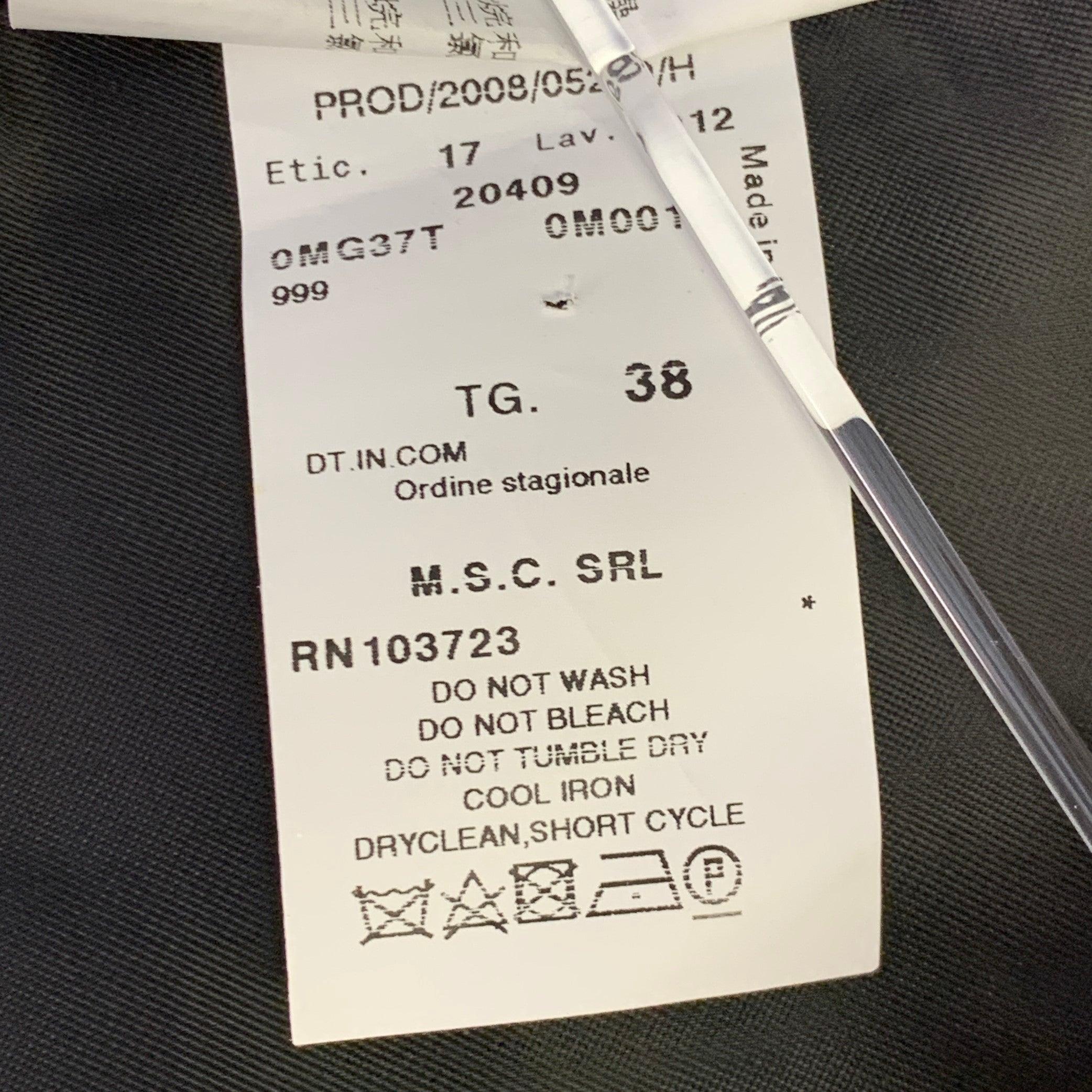 ARMANI COLLEZIONI Taille 2 Veste en soie acétate noire Blazer en vente 3