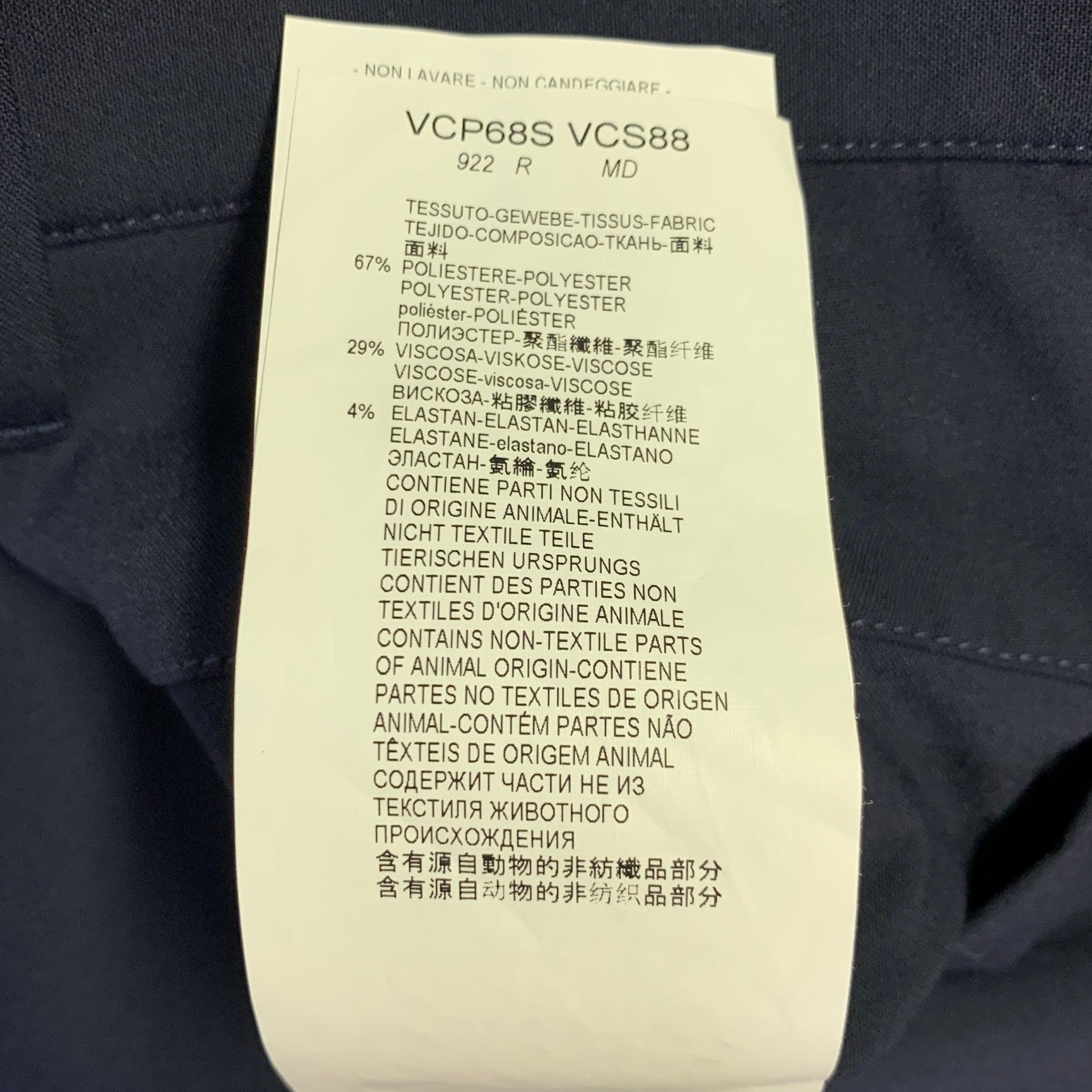 ARMANI COLLEZIONI Size 30 Navy Polyester Blend Zip Up Dress Pants 2