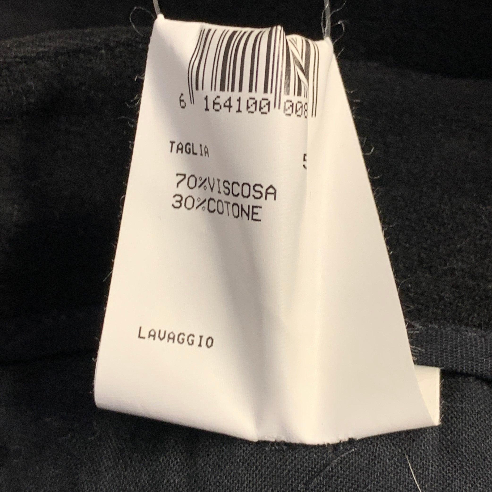 ARMANI COLLEZIONI Taglia 34 Pantaloni casual con cintura in velluto nero in vendita 2