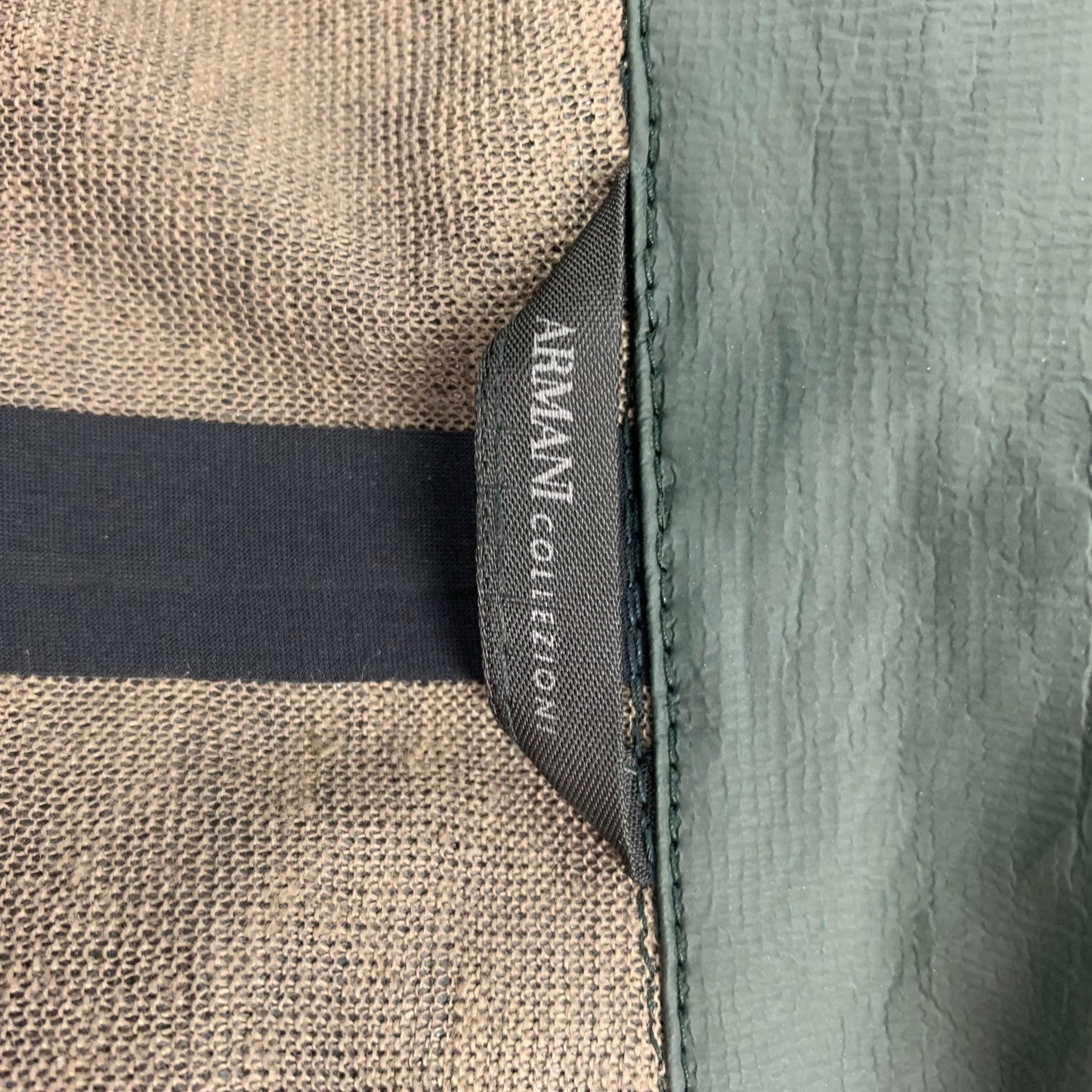 ARMANI COLLEZIONI Size 38 Dark Green Polyethylene Zip Up Water Repellent Jacket For Sale 7