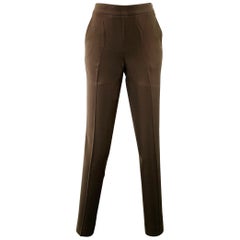 ARMANI COLLEZIONI Größe 4 Braun Polyester Tapered Side Zipper Dress Pants