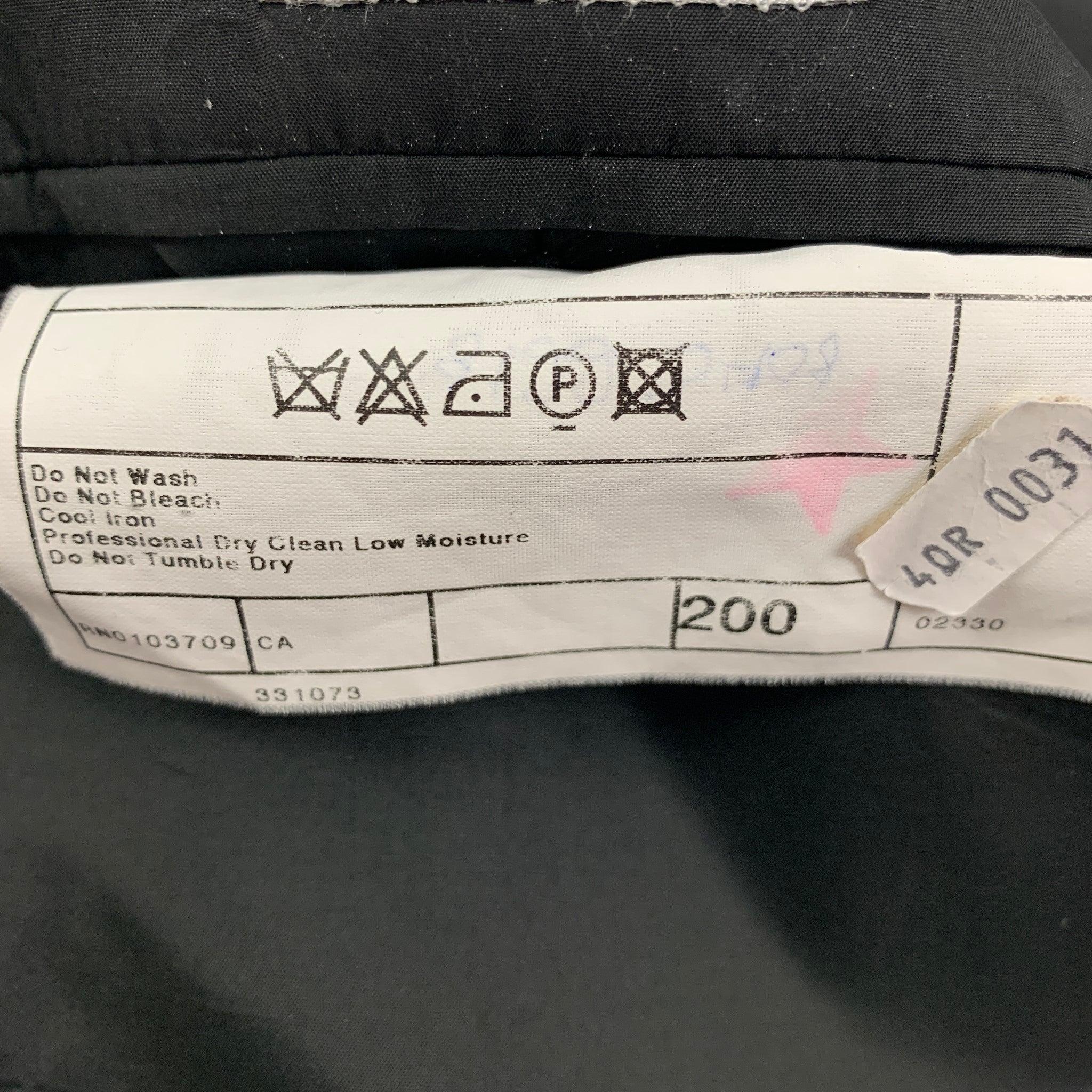 ARMANI COLLEZIONI Taglia 40 Cappotto sportivo in lana a quadri nero carbone in vendita 1