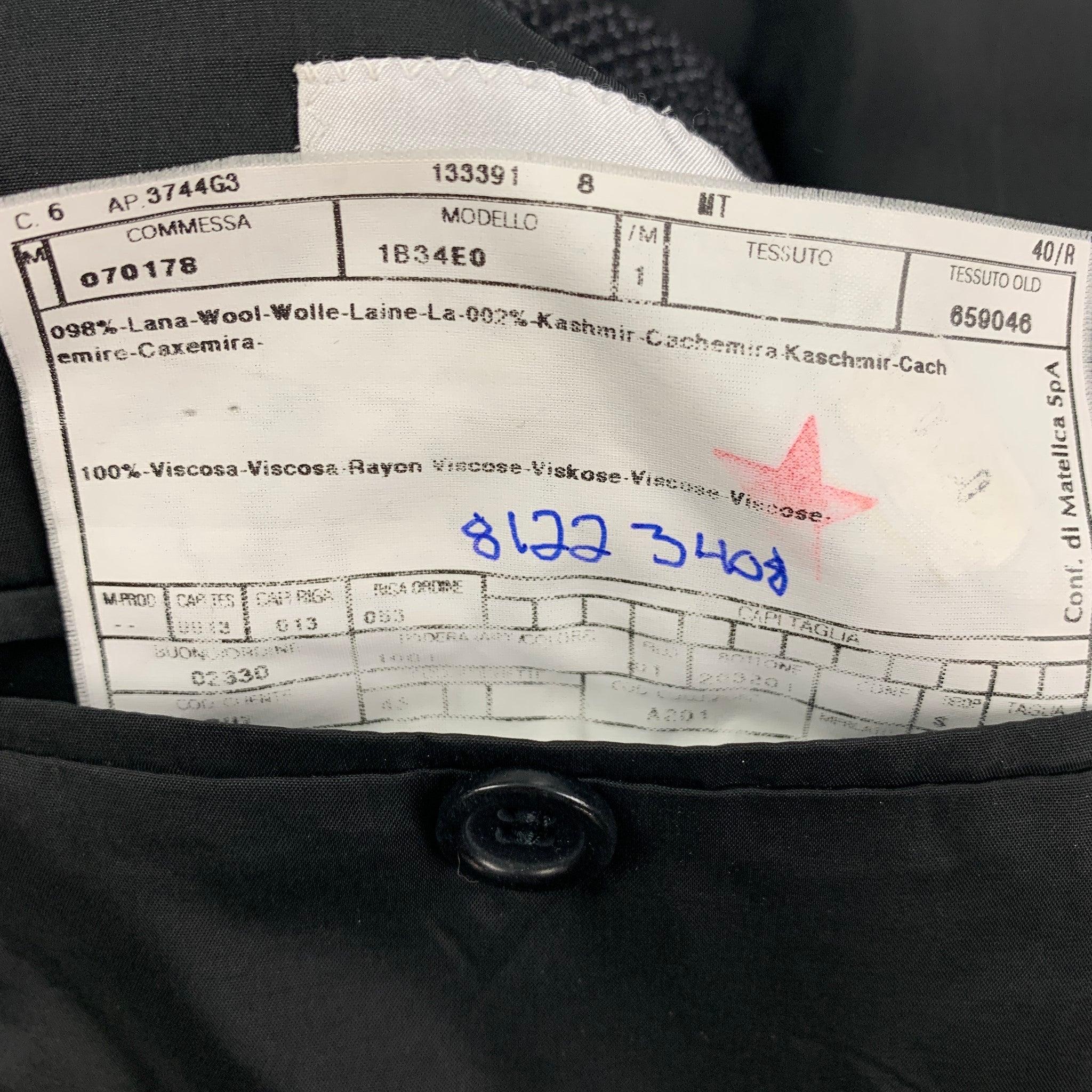 ARMANI COLLEZIONI Taglia 40 Cappotto sportivo in lana a quadri nero carbone in vendita 2