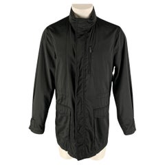 ARMANI COLLEZIONI Size 40 Black Polyester Windbreaker Jacket