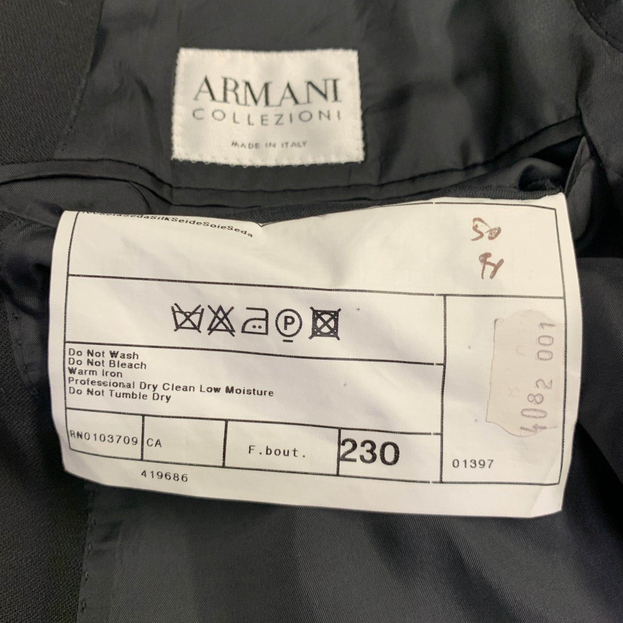 ARMANI COLLEZIONI Taglia 40 Smoking con collo a scialle in lana nera in vendita 6
