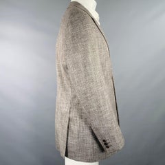ARMANI COLLEZIONI Size 40 Brown White Heather Sport Coat
