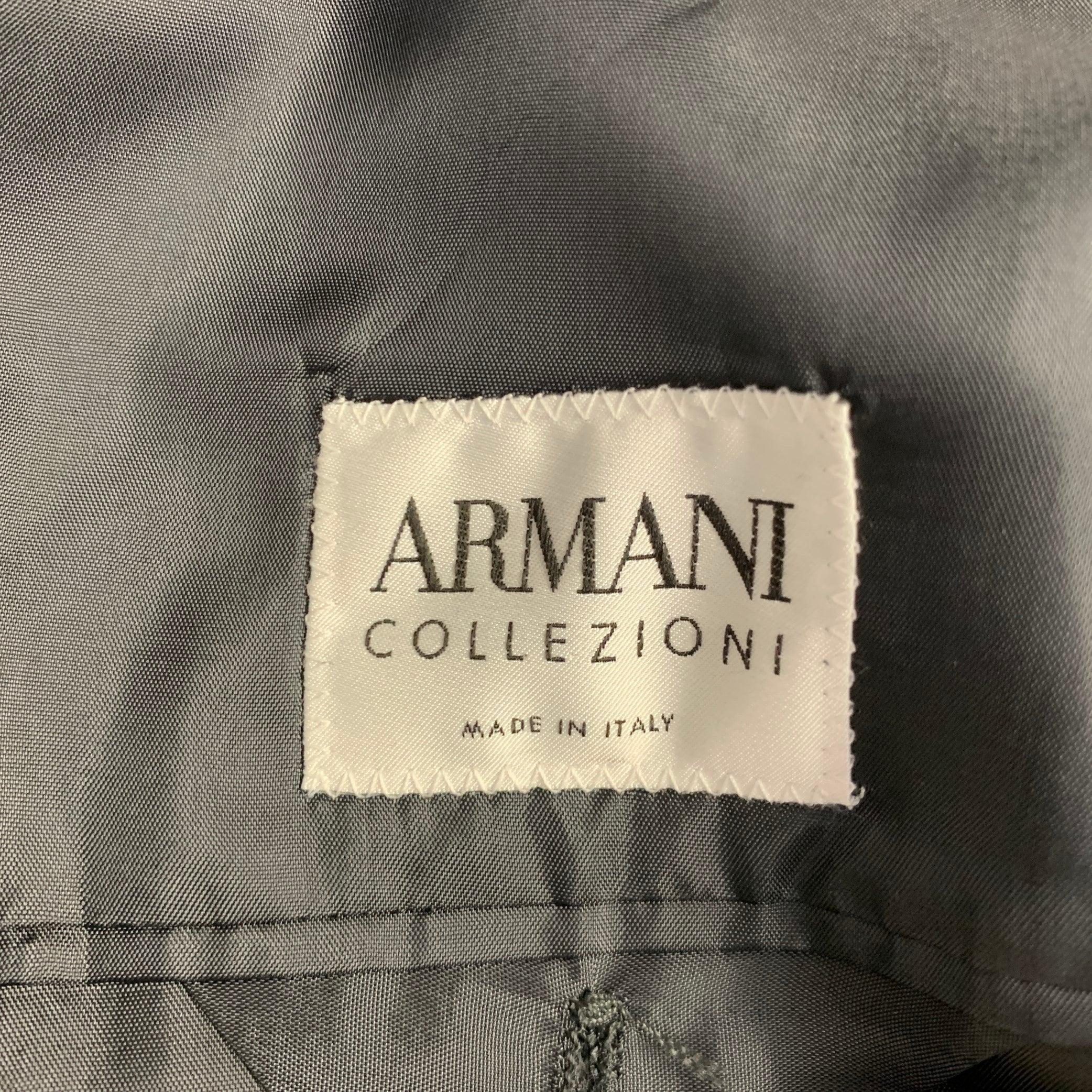 Men's ARMANI COLLEZIONI Size 40 Brown White Heather Sport Coat For Sale