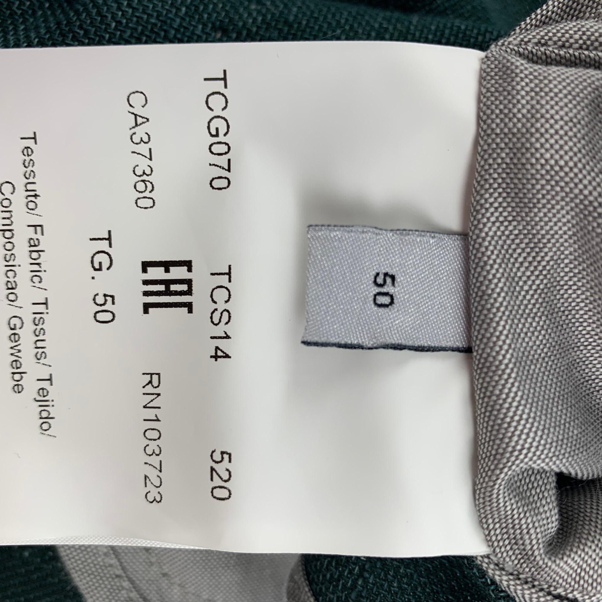 ARMANI COLLEZIONI Size 40 Green Cotton / Linen Notch Lapel Sport Coat In New Condition In San Francisco, CA