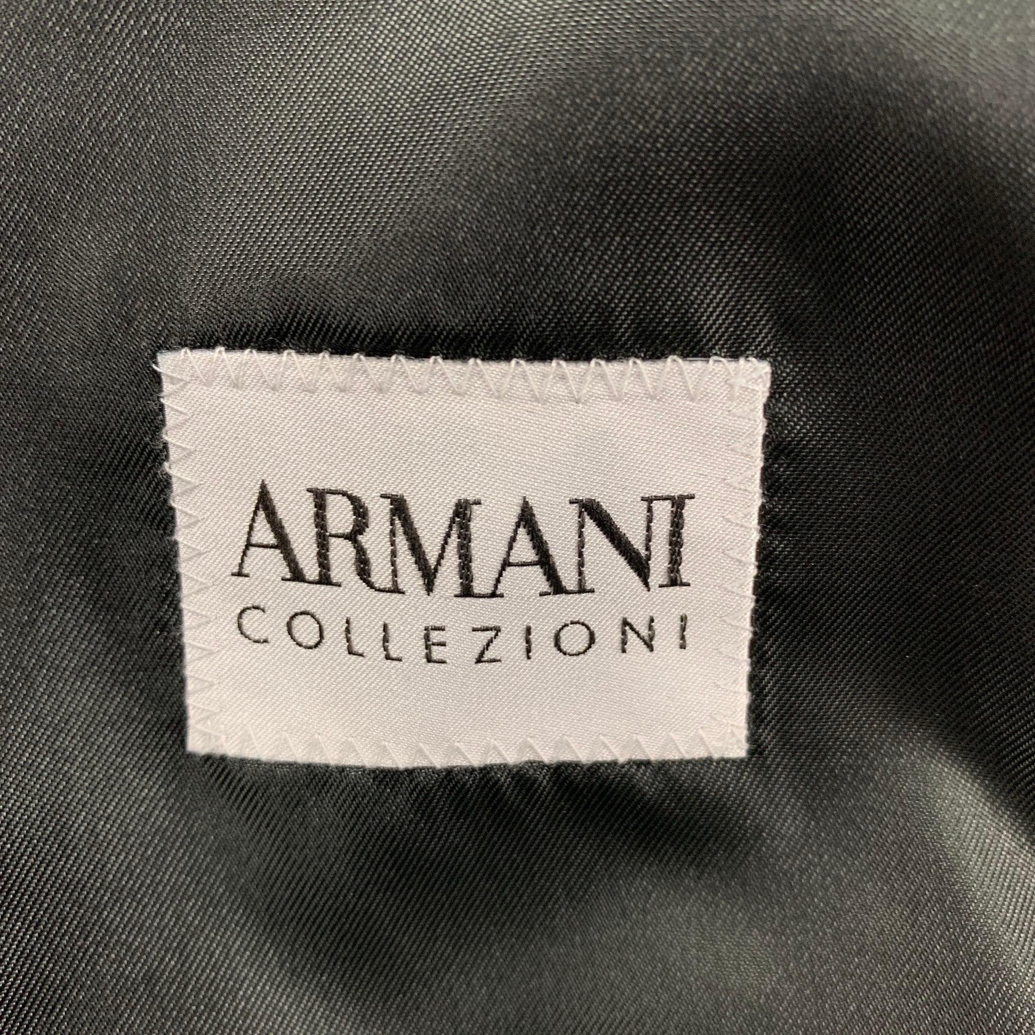 ARMANI COLLEZIONI Size 40 Regular Charcoal Black Heather Sport Coat For Sale 2