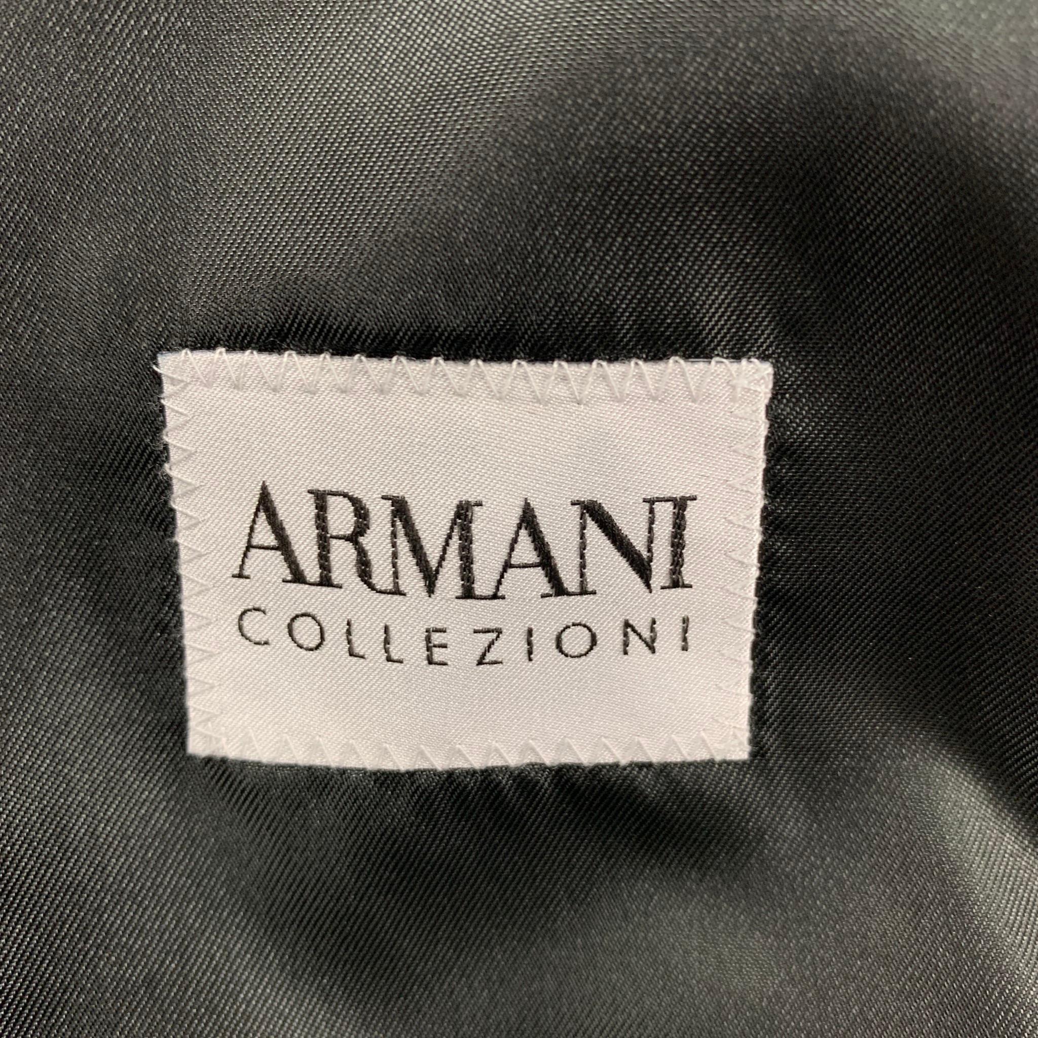 ARMANI COLLEZIONI Size 40 Regular Charcoal Black Heather Sport Coat 1