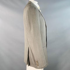 ARMANI COLLEZIONI Size 42 Black White Glenplaid Wool Blend Sport Coat