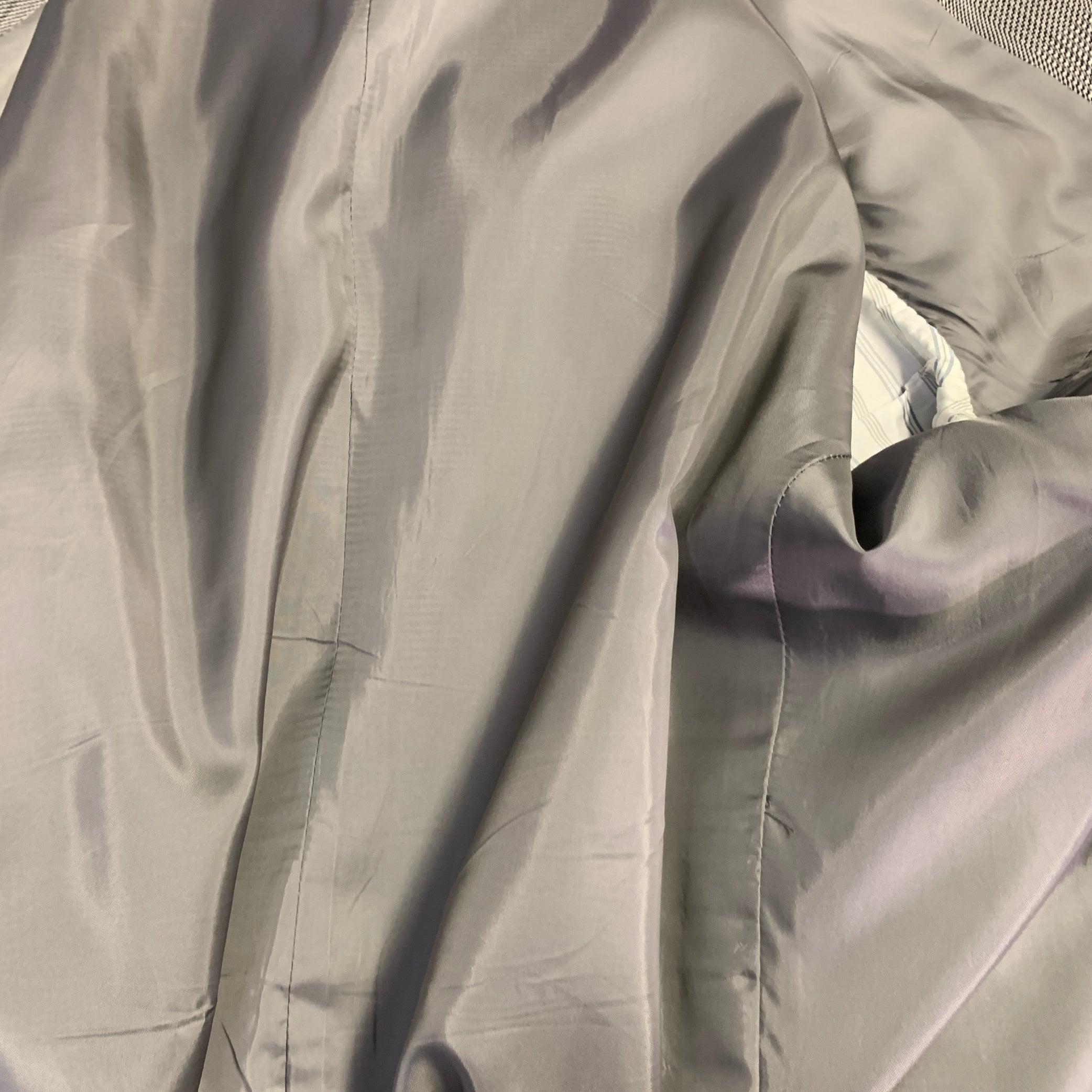 ARMANI COLLEZIONI Größe 42 Schwarz Weiß Glenplaid Wollmischung Sportmantel im Angebot 2