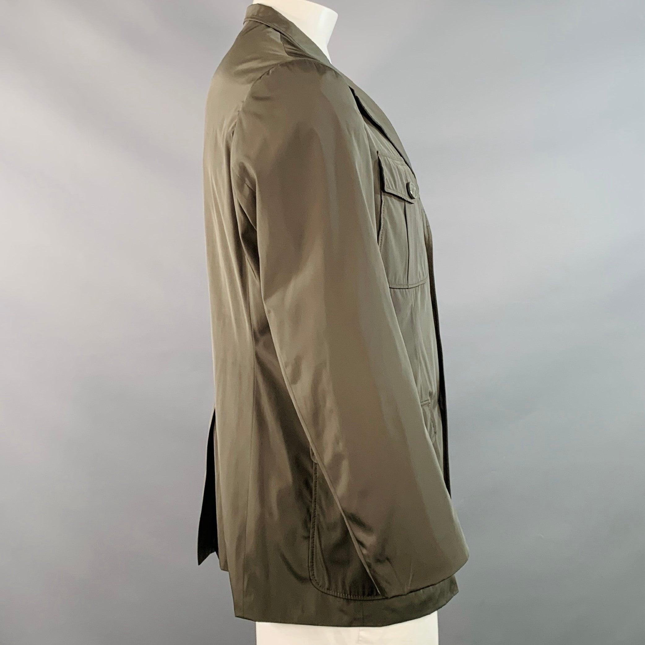 ARMANI COLLEZIONI Talla 44 Verde Oliva Poliéster Chaqueta Bolsillos Abotonados Negro en venta