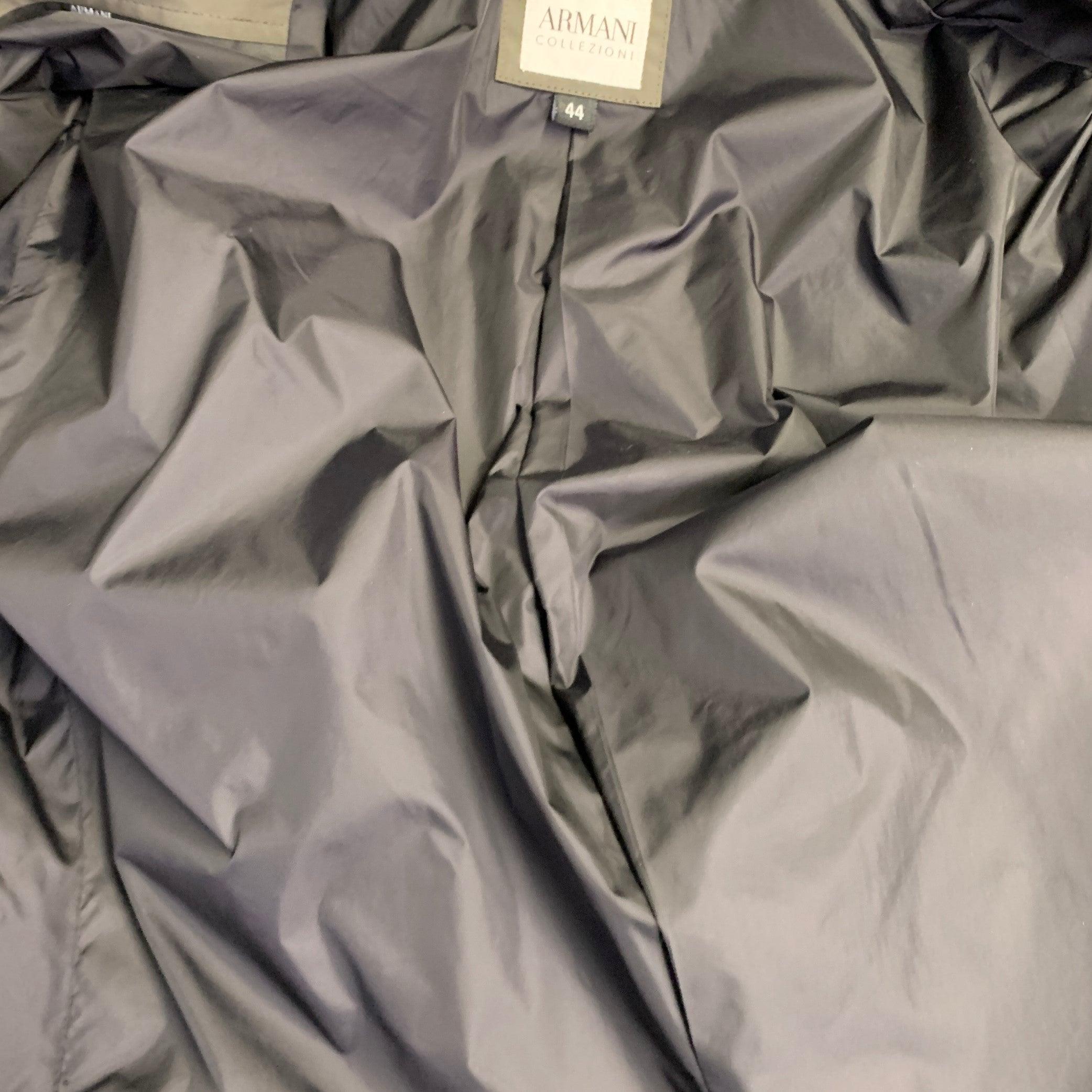ARMANI COLLEZIONI Talla 44 Verde Oliva Poliéster Chaqueta Bolsillos Abotonados en venta 1