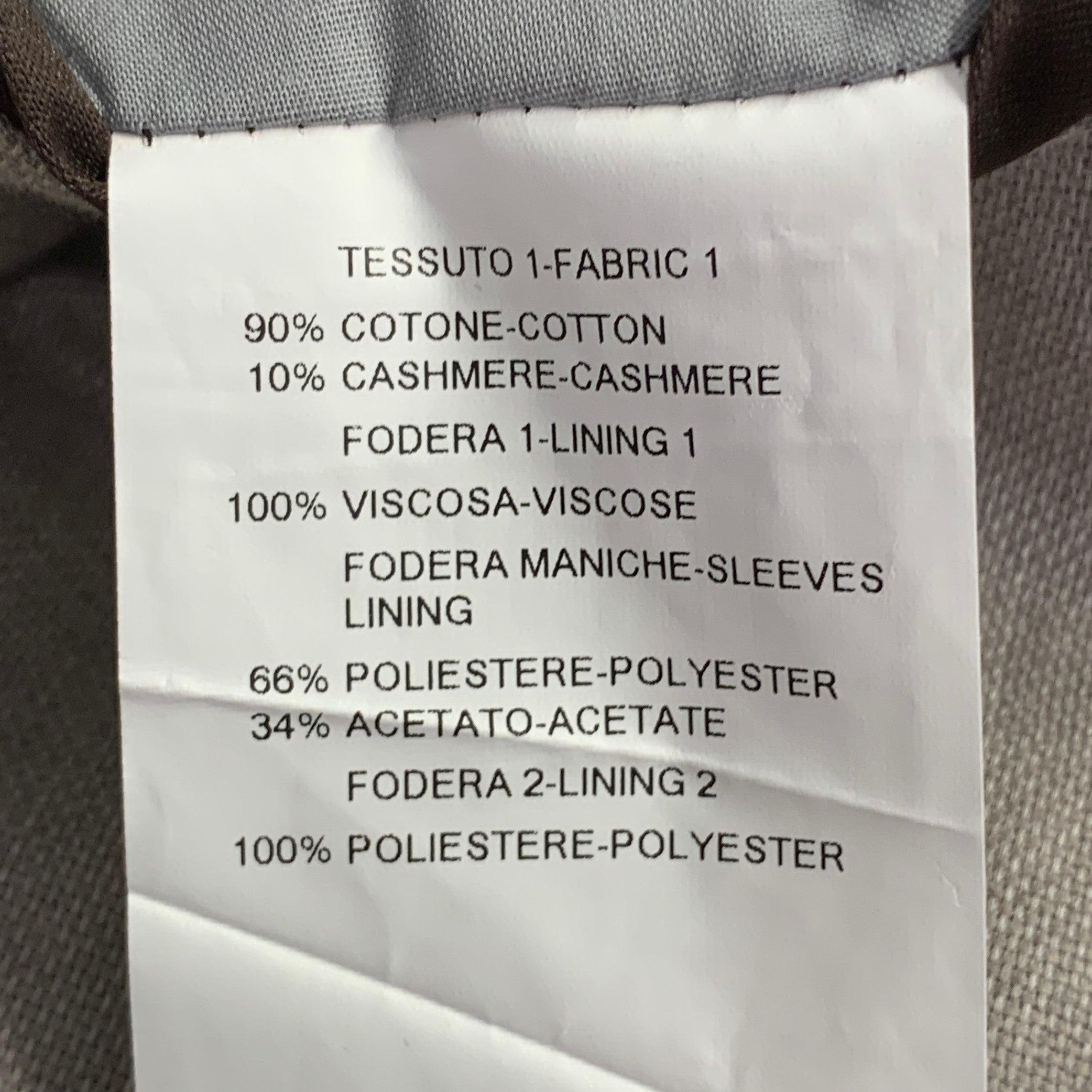 Regular Grey ARMANI COLLEZIONI Size 44 Regular Grey Beige Woven Notch Lapel Sport ...
