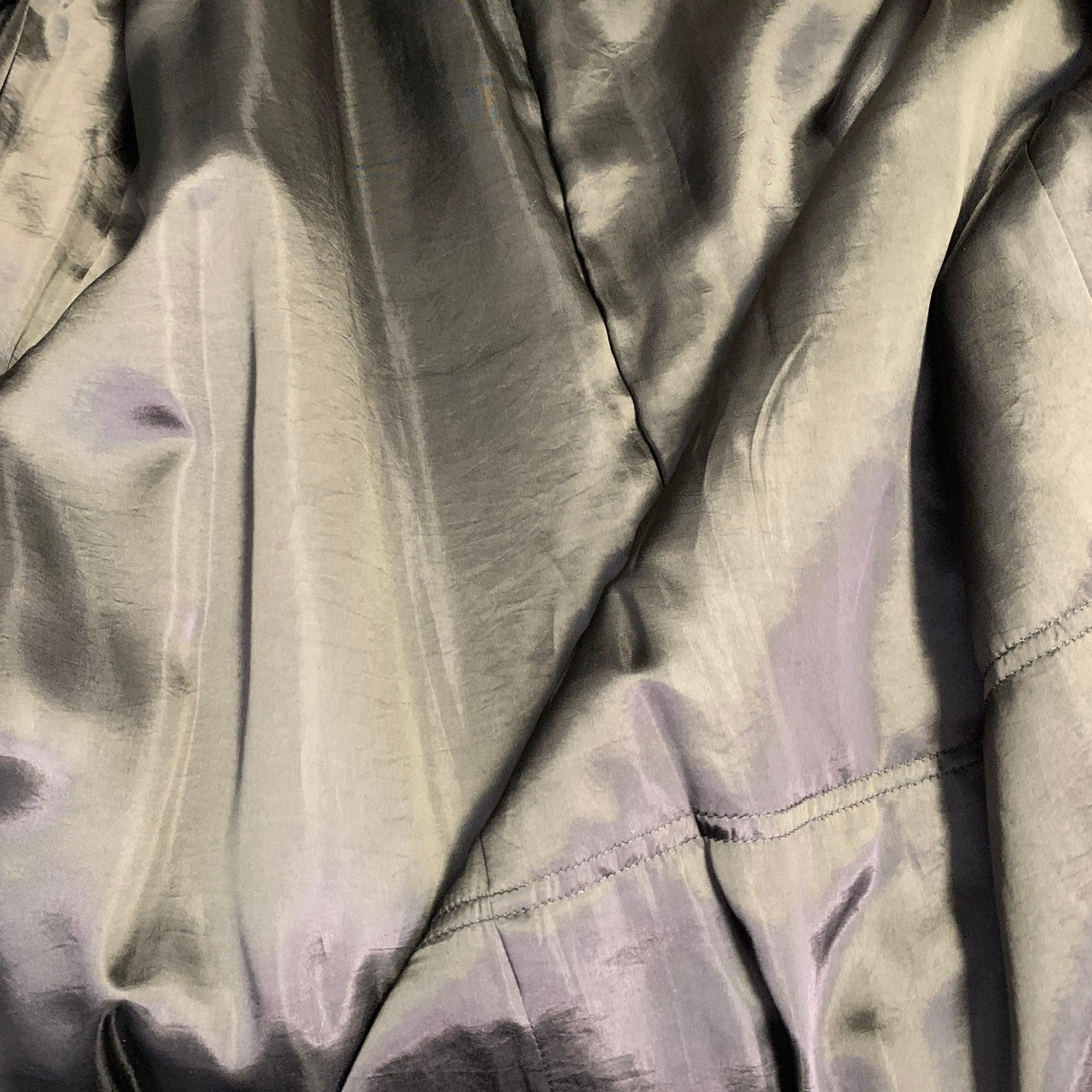 Uomo ARMANI COLLEZIONI Taglia 46 Grigio Antracite Twill Lana Cotone Cappotto Doppio Petto in vendita