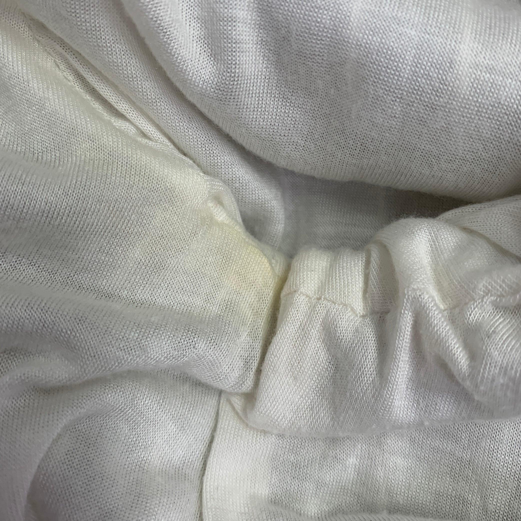 ARMANI COLLEZIONI Taglia 6 Giacca a righe in poliestere misto bianco e grigio in vendita 2