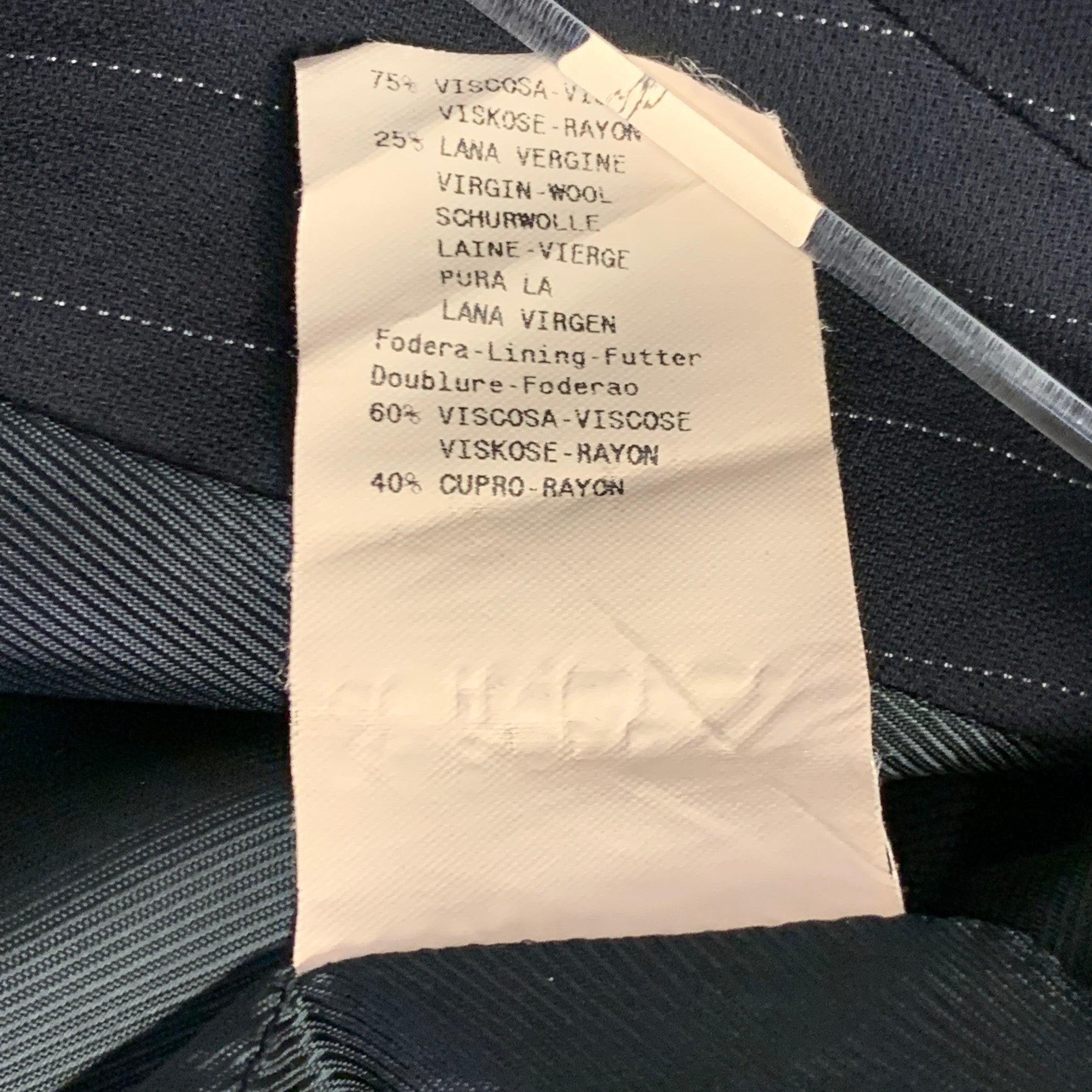 ARMANI COLLEZIONI Größe 6 Navy Grau Nadelstreifen Jacke Blazer im Angebot 6