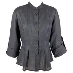 ARMANI COLLEZIONI Tallas 6 Azul marino Viscosa Top Casual