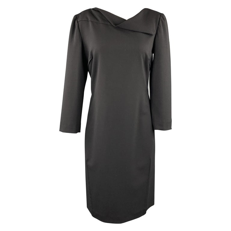 ARMANI COLLEZIONI Size 8 Black Wool Blend Shift Dress For Sale at 1stDibs | armani  collezioni dresses, armani collezioni black dress, size 8 shift dresses