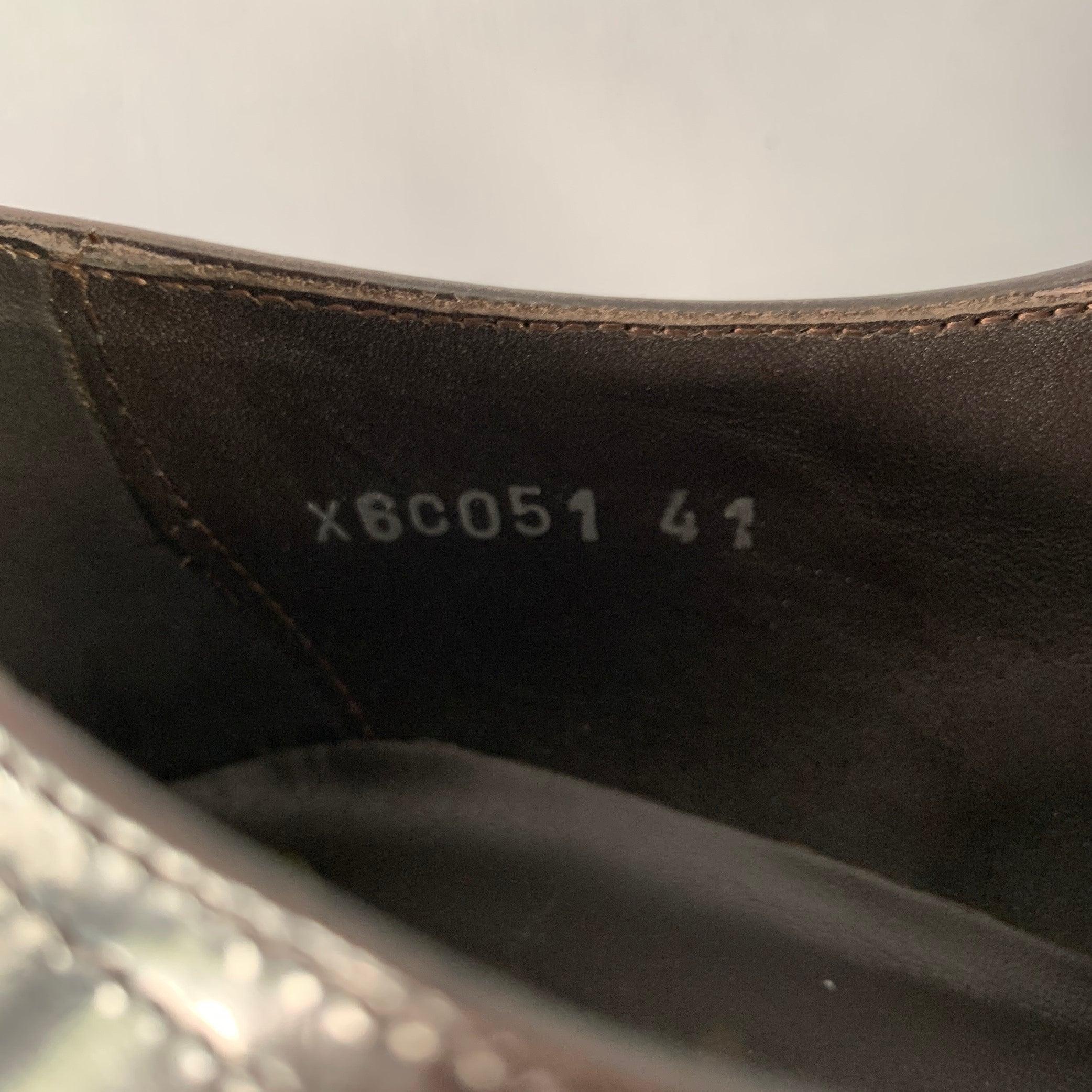 ARMANI COLLEZIONI Size 8 Brown Leather Derby Lace-Up Shoes For Sale 2
