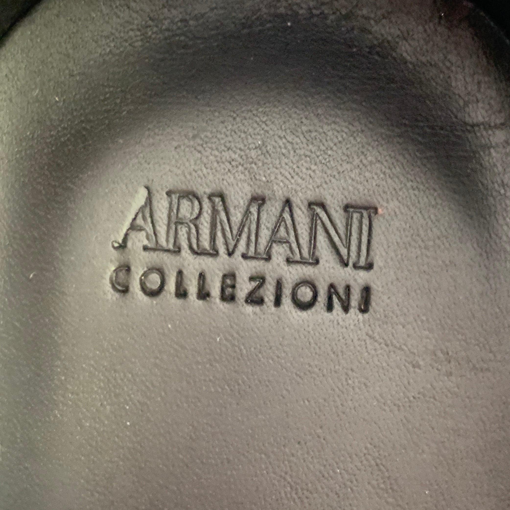 ARMANI COLLEZIONI Size 8 Brown Leather Derby Lace-Up Shoes For Sale 3