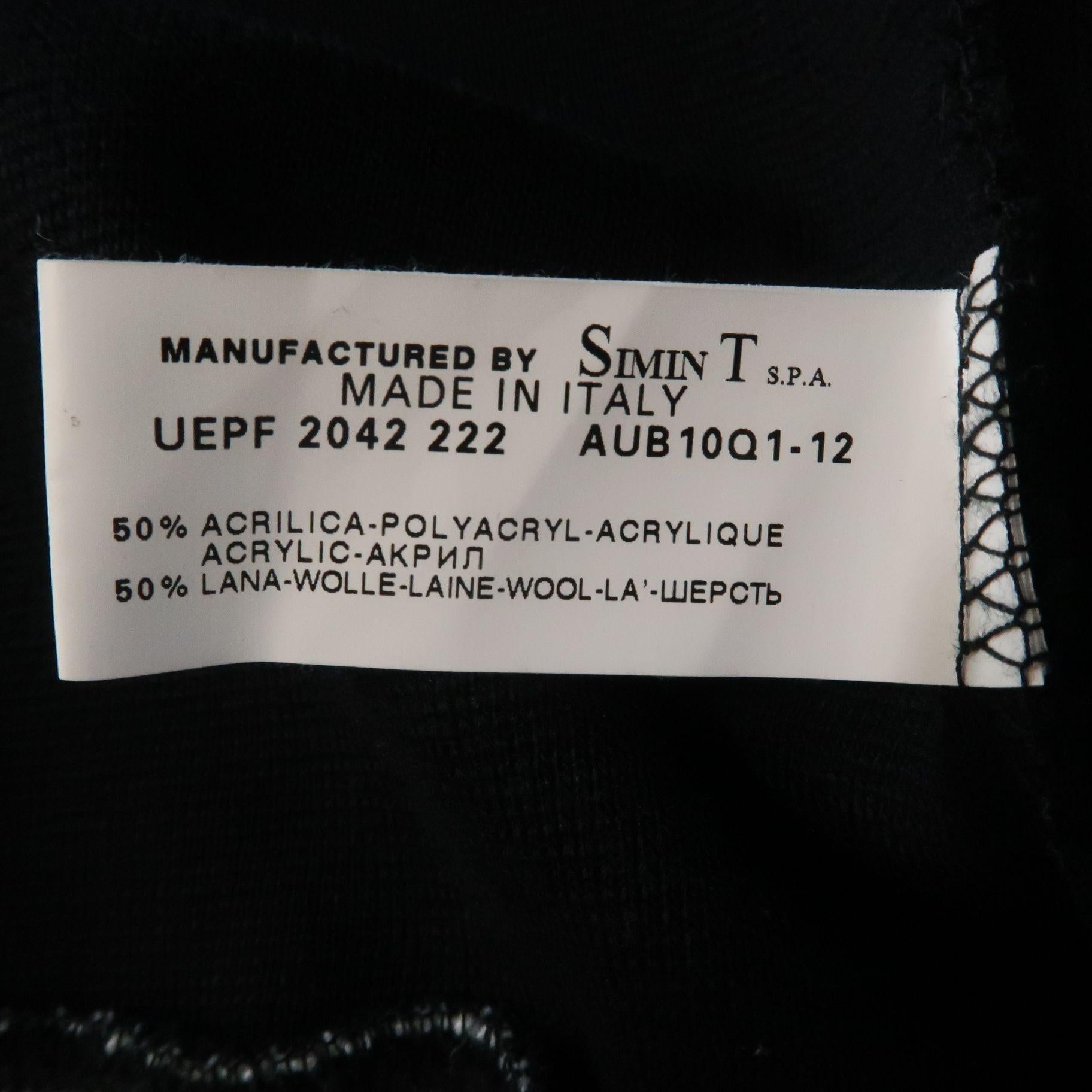 ARMANI COLLEZIONI Size L Black Solid Wool Blend Zip Up Jacket 4