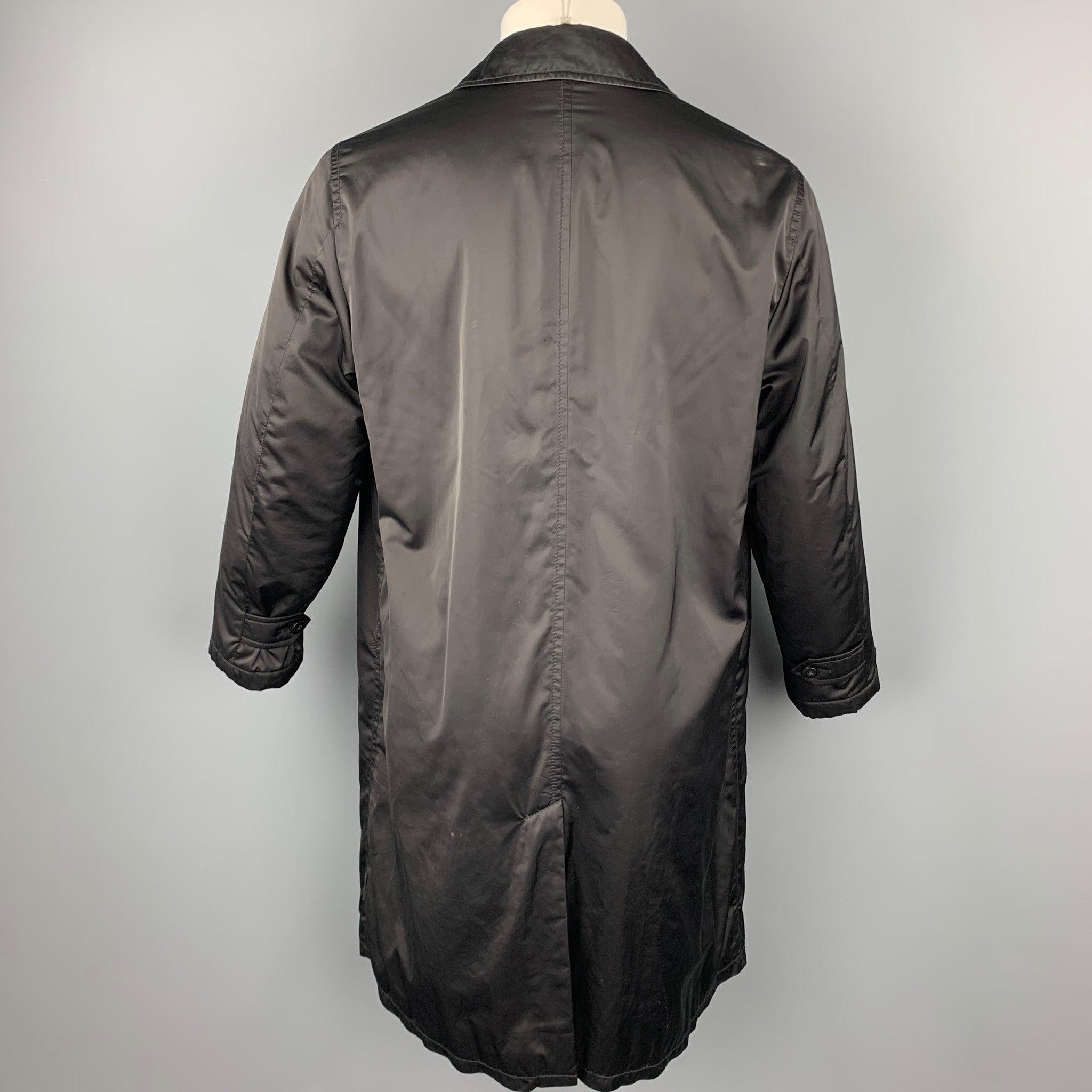 Men's ARMANI COLLEZIONI Size M Black Polyester Water Repellent Raincoat