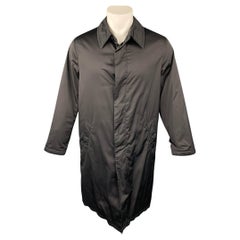 ARMANI COLLEZIONI Size M Black Polyester Water Repellent Raincoat