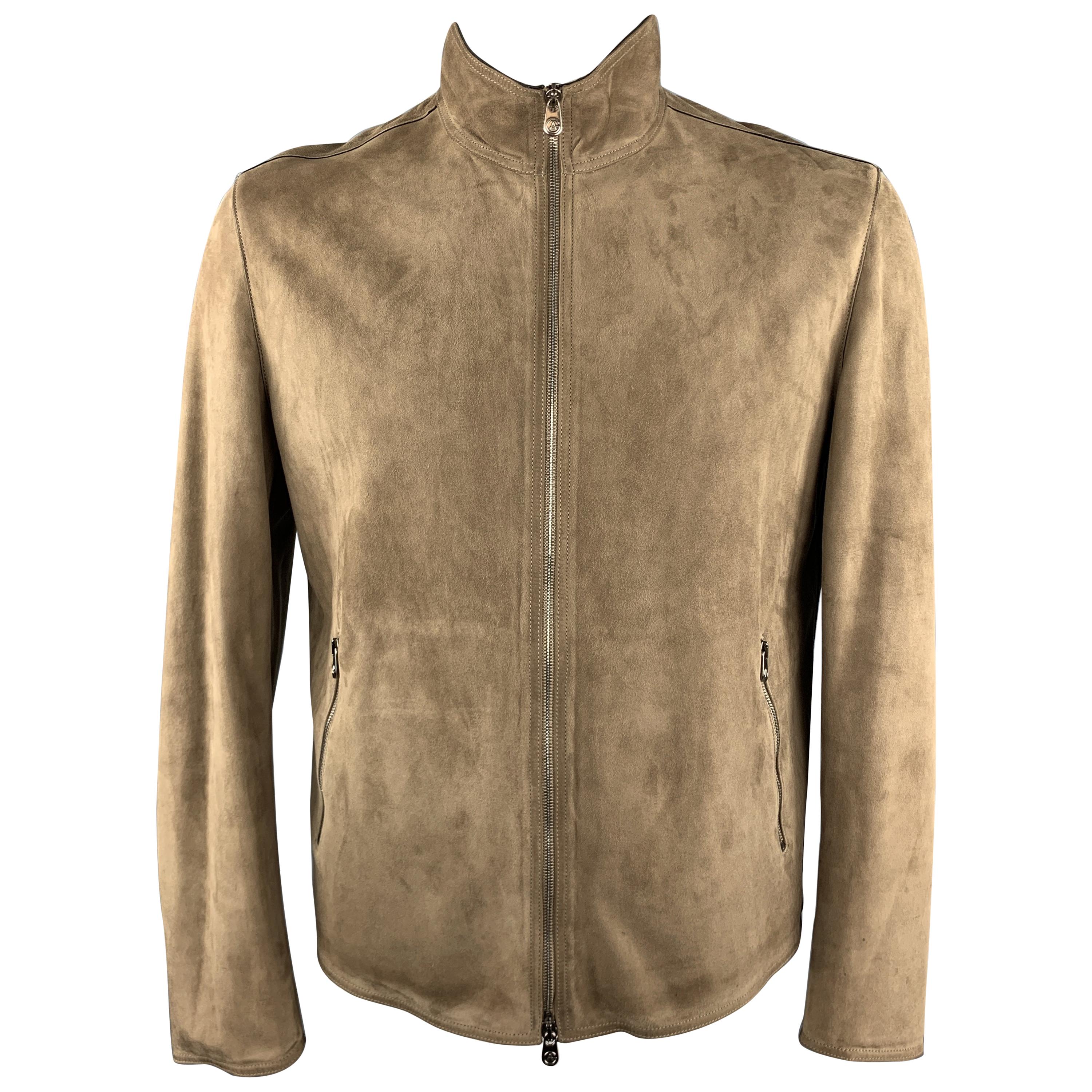 armani collezioni suede jacket