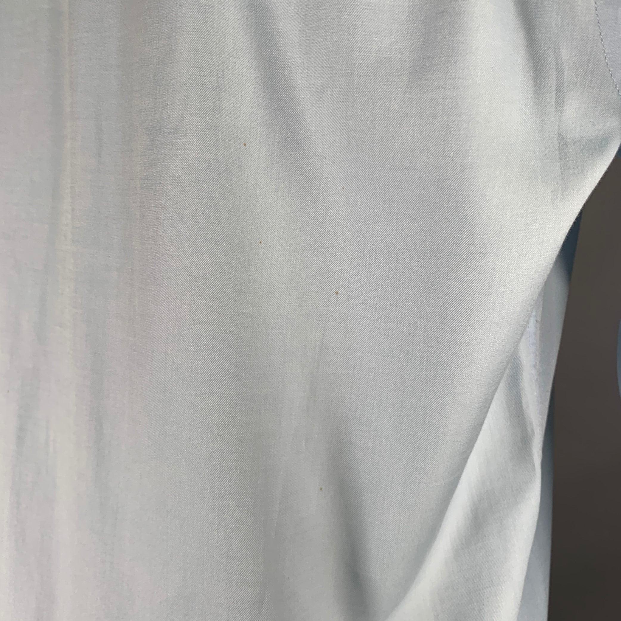 ARMANI COLLEZIONI Size S Light Blue Cotton Long Sleeve Shirt For Sale 2