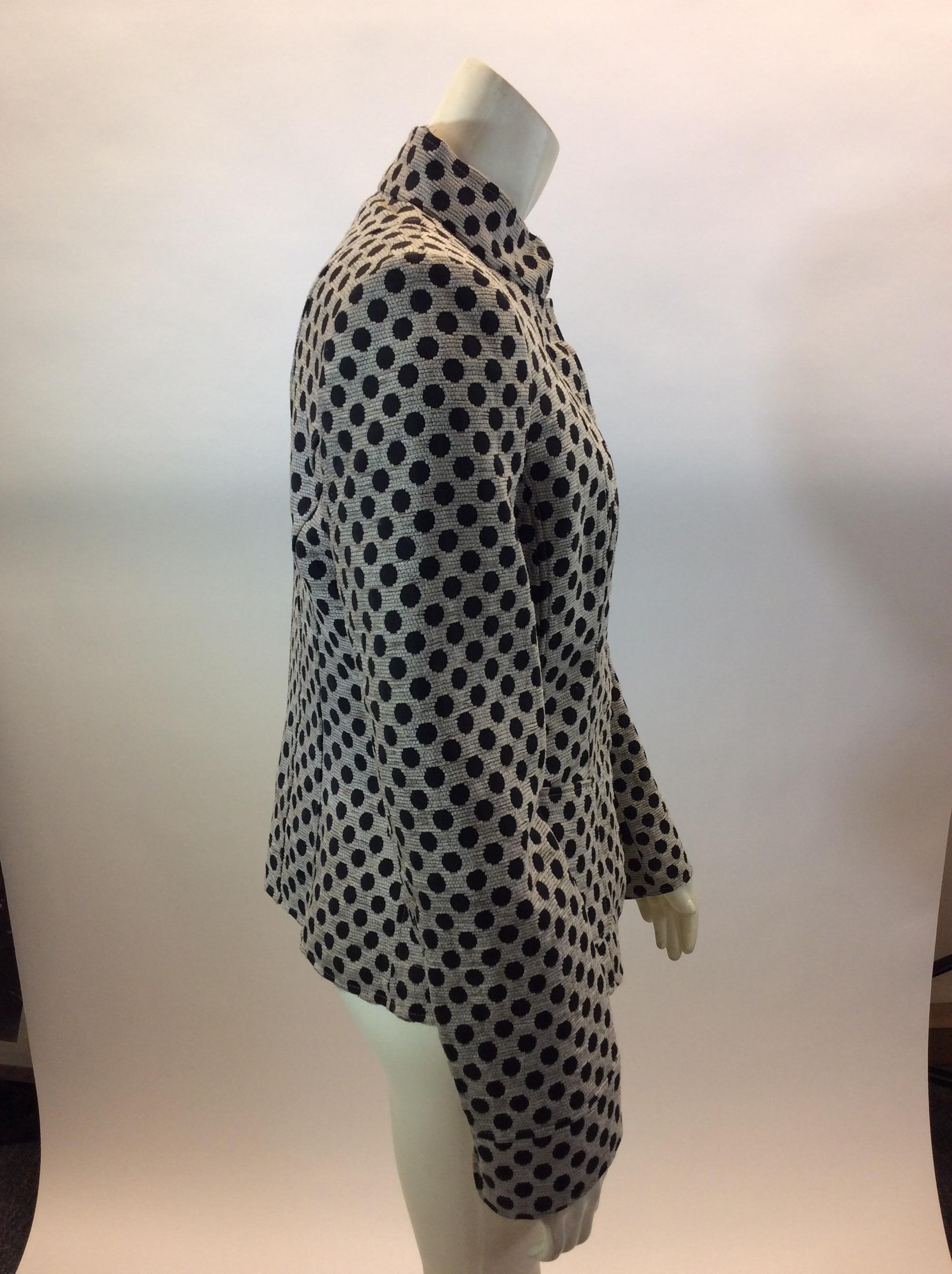 Women's or Men's Armani Collezioni Tan and Black Polka Dot Jacket For Sale